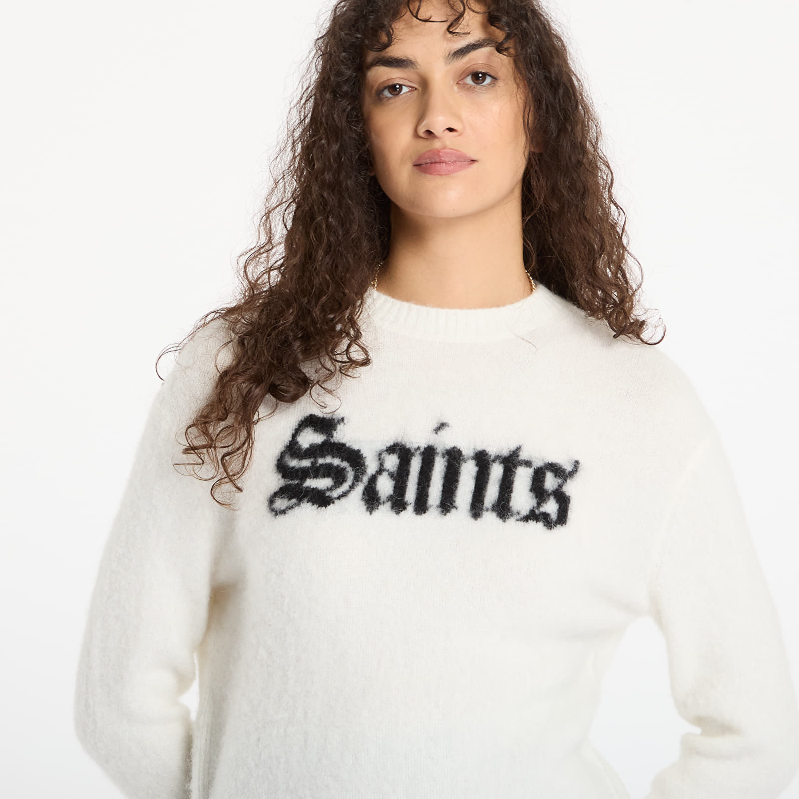 Kampsunid AllSaints Saints Crew Chalk White/ Black
