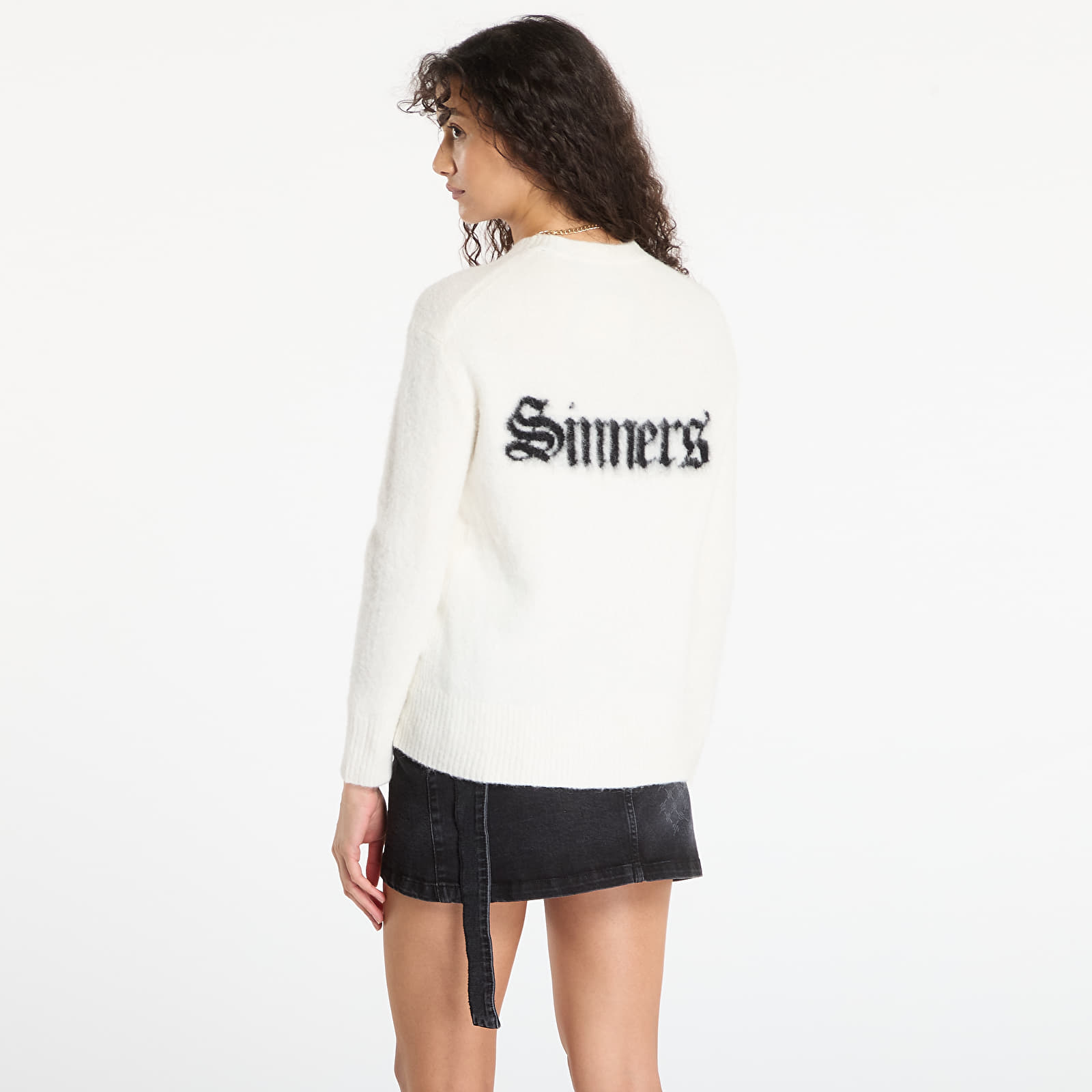 Kampsunid AllSaints Saints Crew Chalk White/ Black