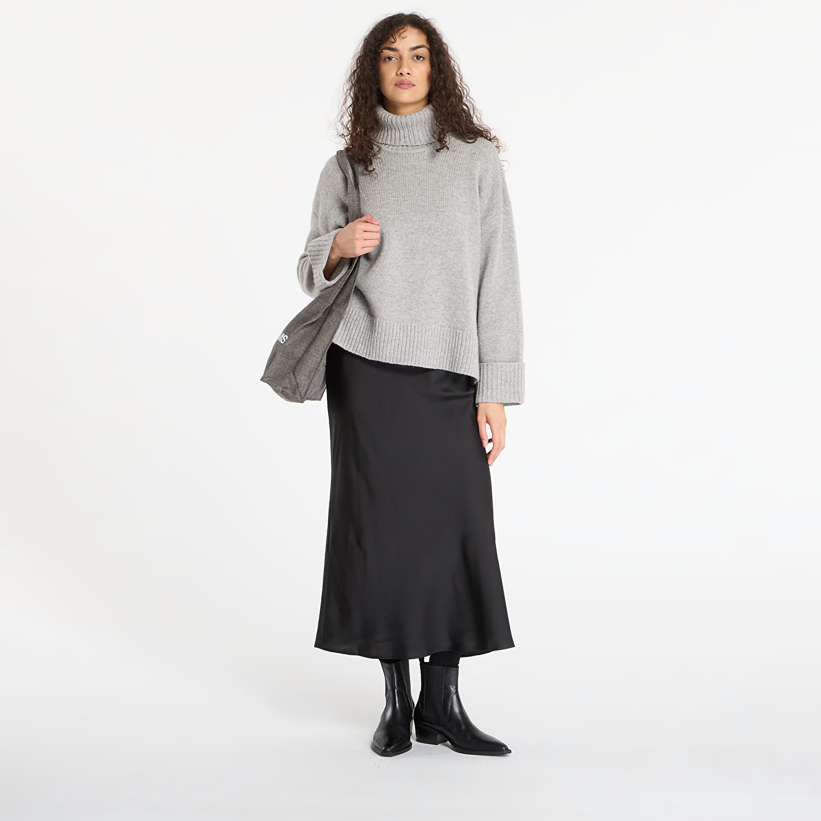 Gensere Samsøe Samsøe Sakeiku Turtleneck Grey Melange