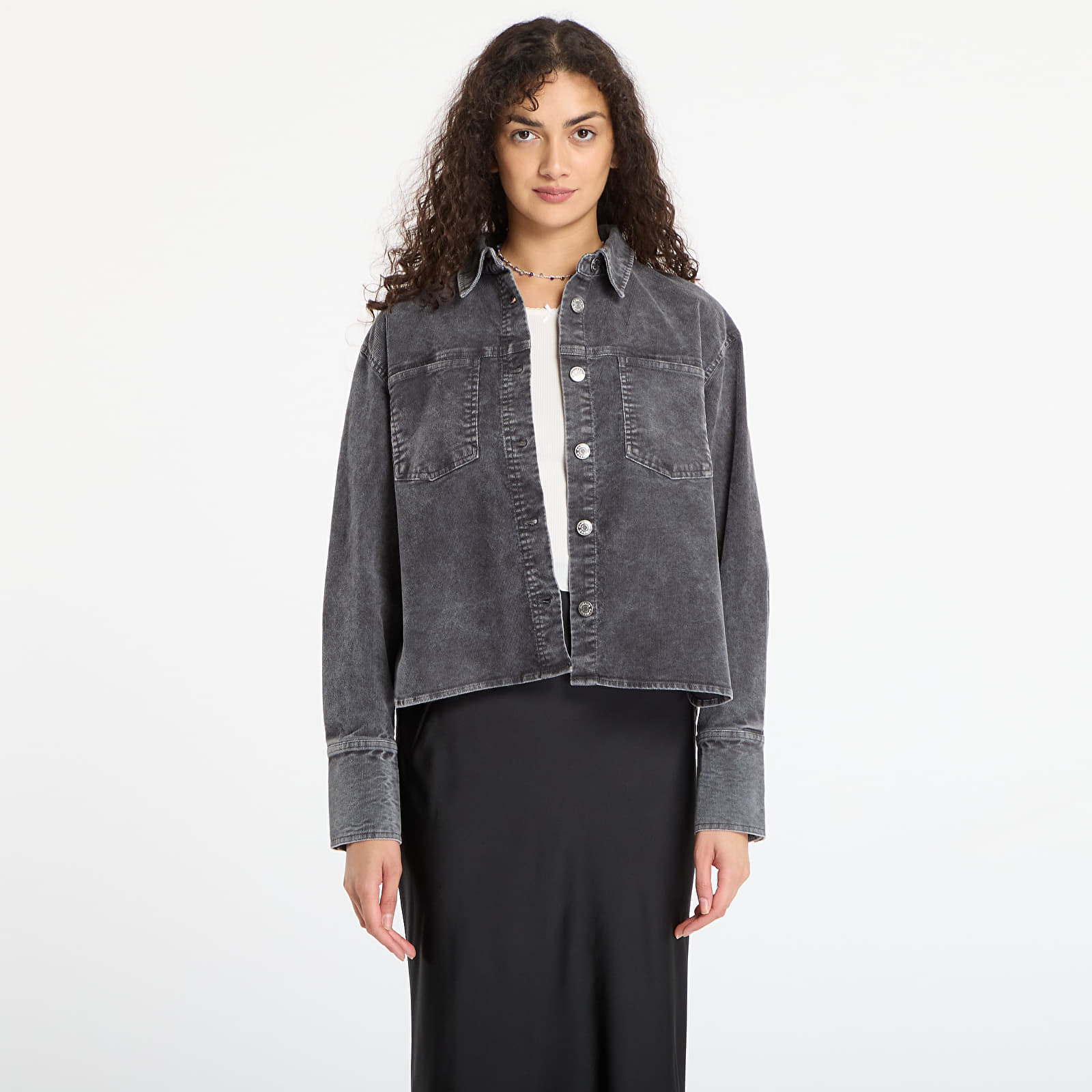Jacheta Samsøe Samsøe Sasofie Patch Pocket Shirt Asphalt XS