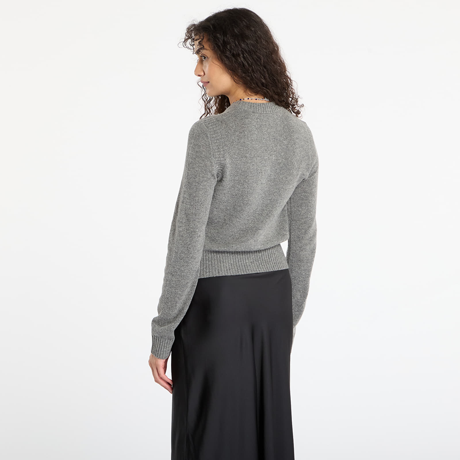 Gensere Samsøe Samsøe Saelif Short Cardigan Dark Grey Melange