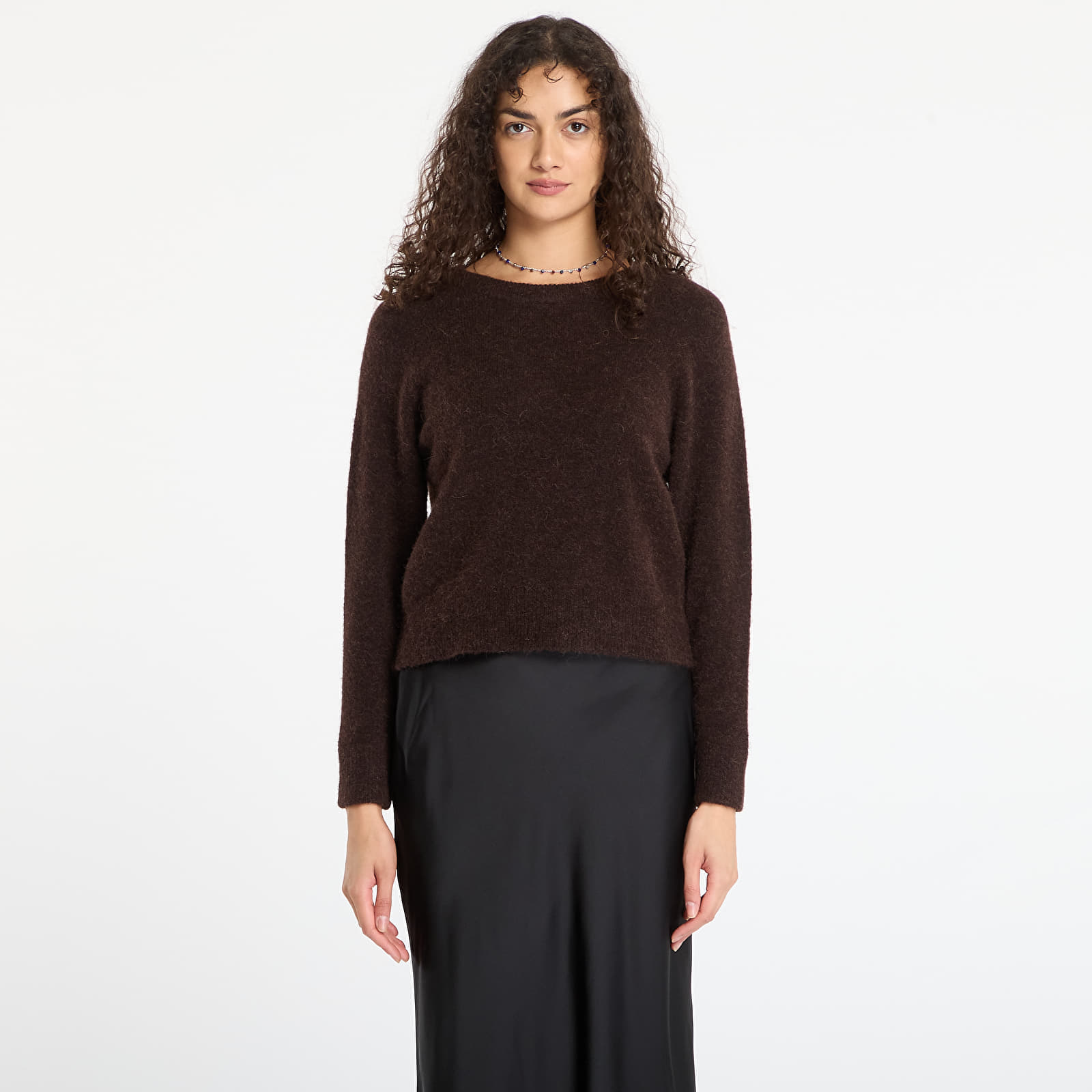 Sweater Samsøe Samsøe Nor O-N Short Black Coffee L