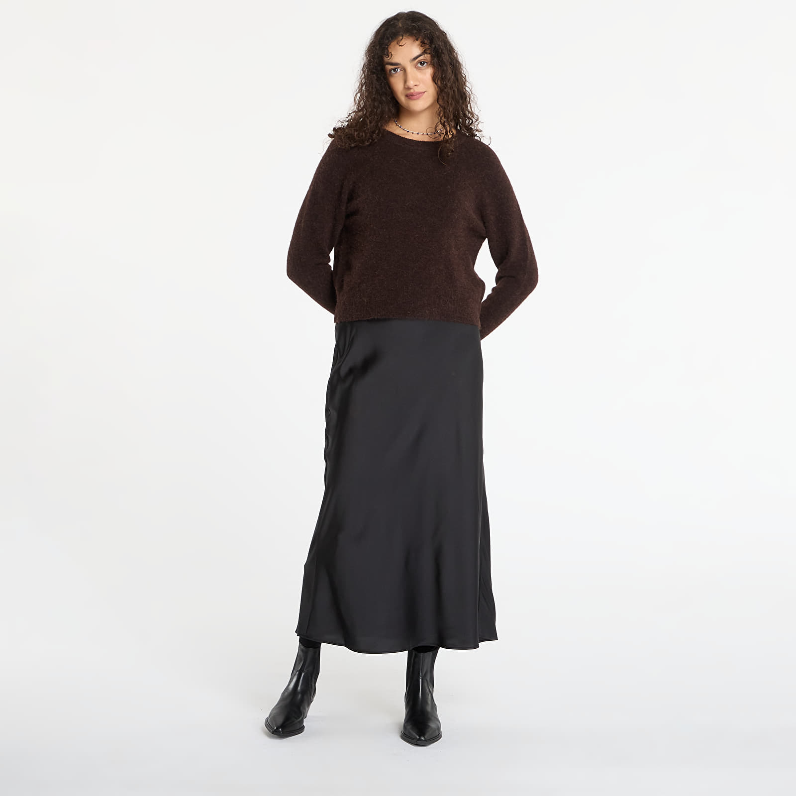 Pullover Samsøe Samsøe Nor O-N Short Black Coffee