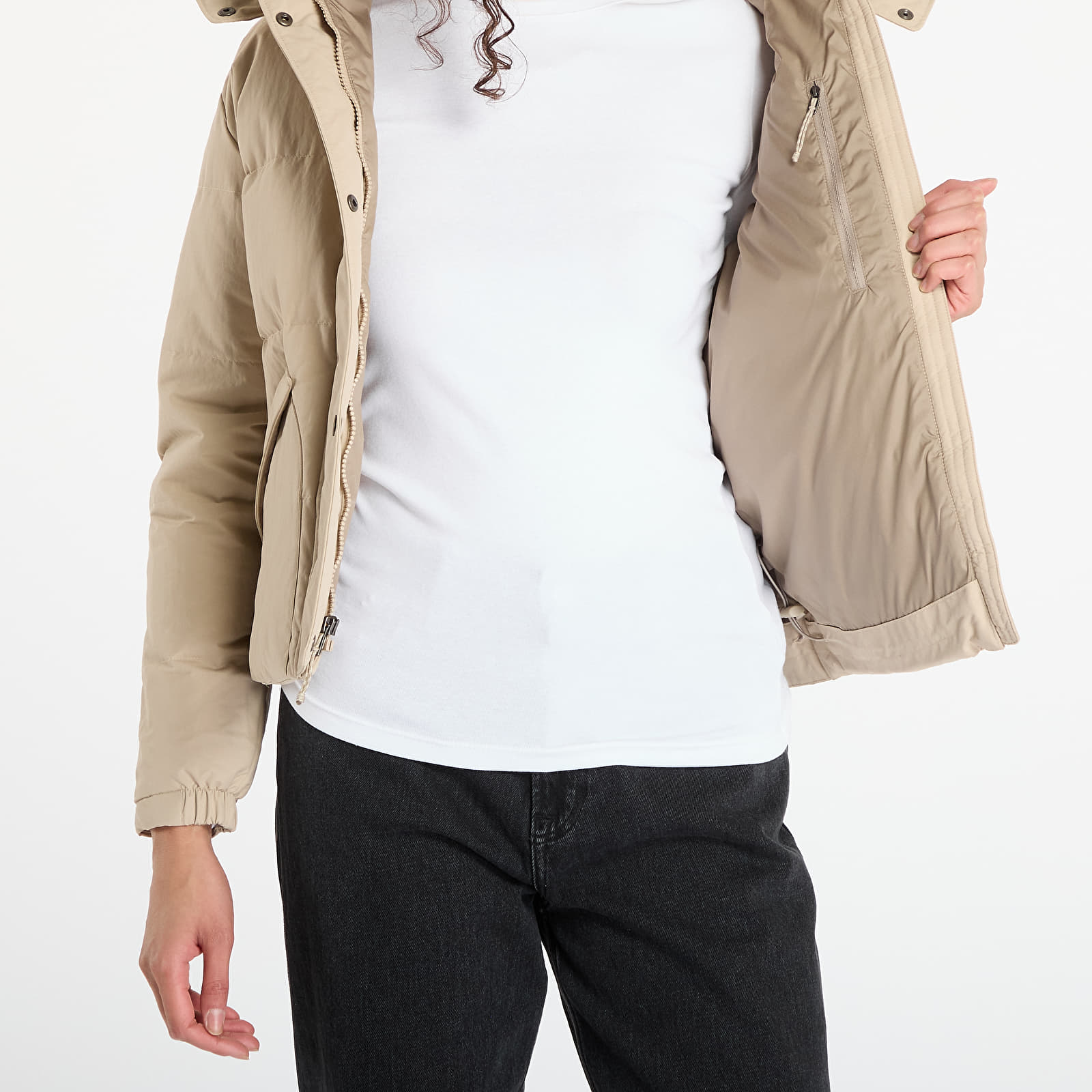 Joped Patagonia W's Downdrift Jacket Oar Tan W/ Seabird Grey