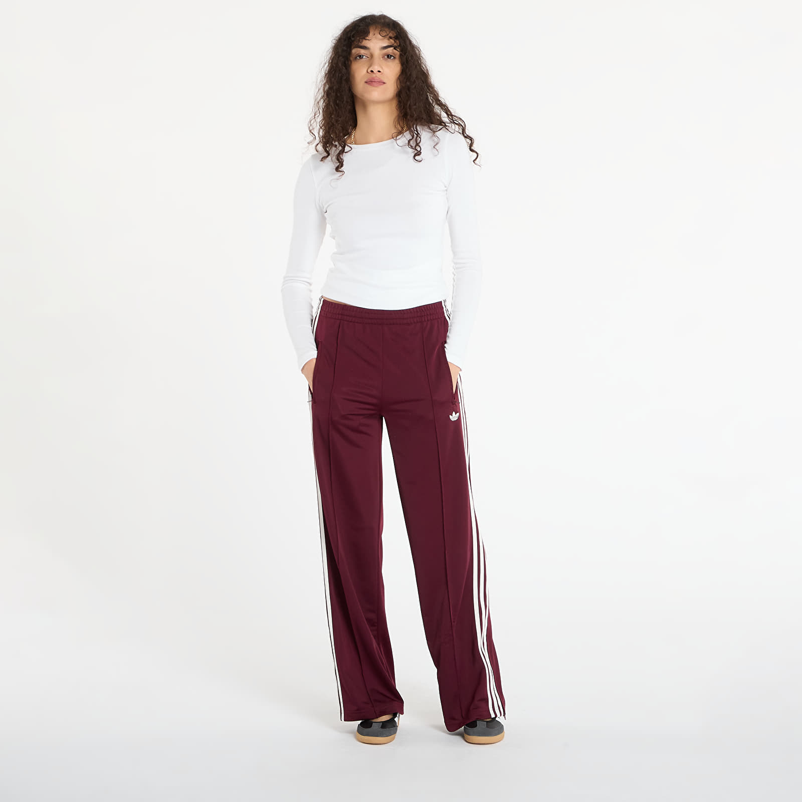 Анцузи adidas Adicolor Classic Firebird Loose Track Tracksuit Bottoms Maroon