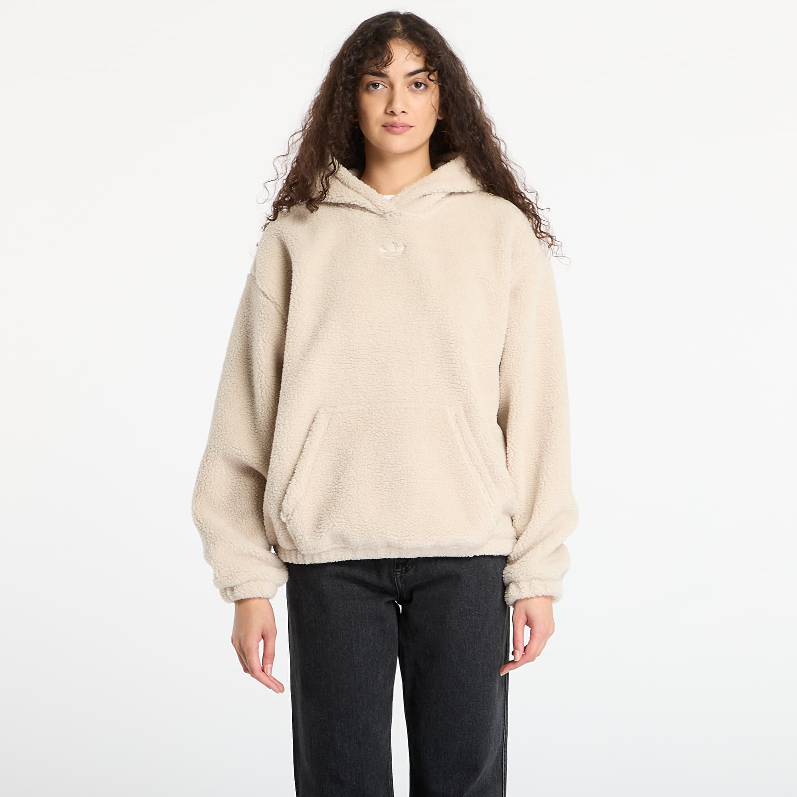 Суичърти adidas Essentials Teddy Hoodie Stone Khaki