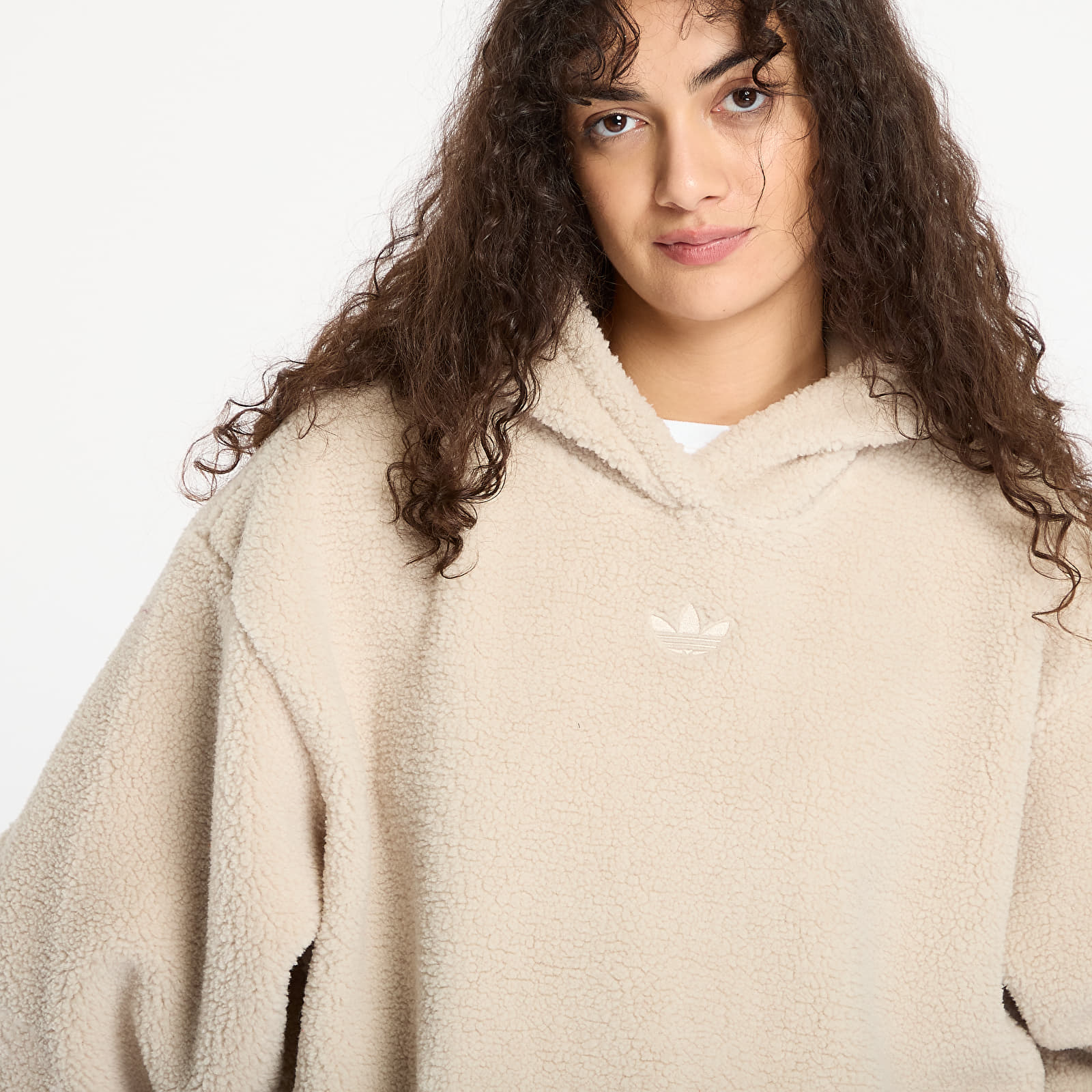 Суичърти adidas Essentials Teddy Hoodie Stone Khaki