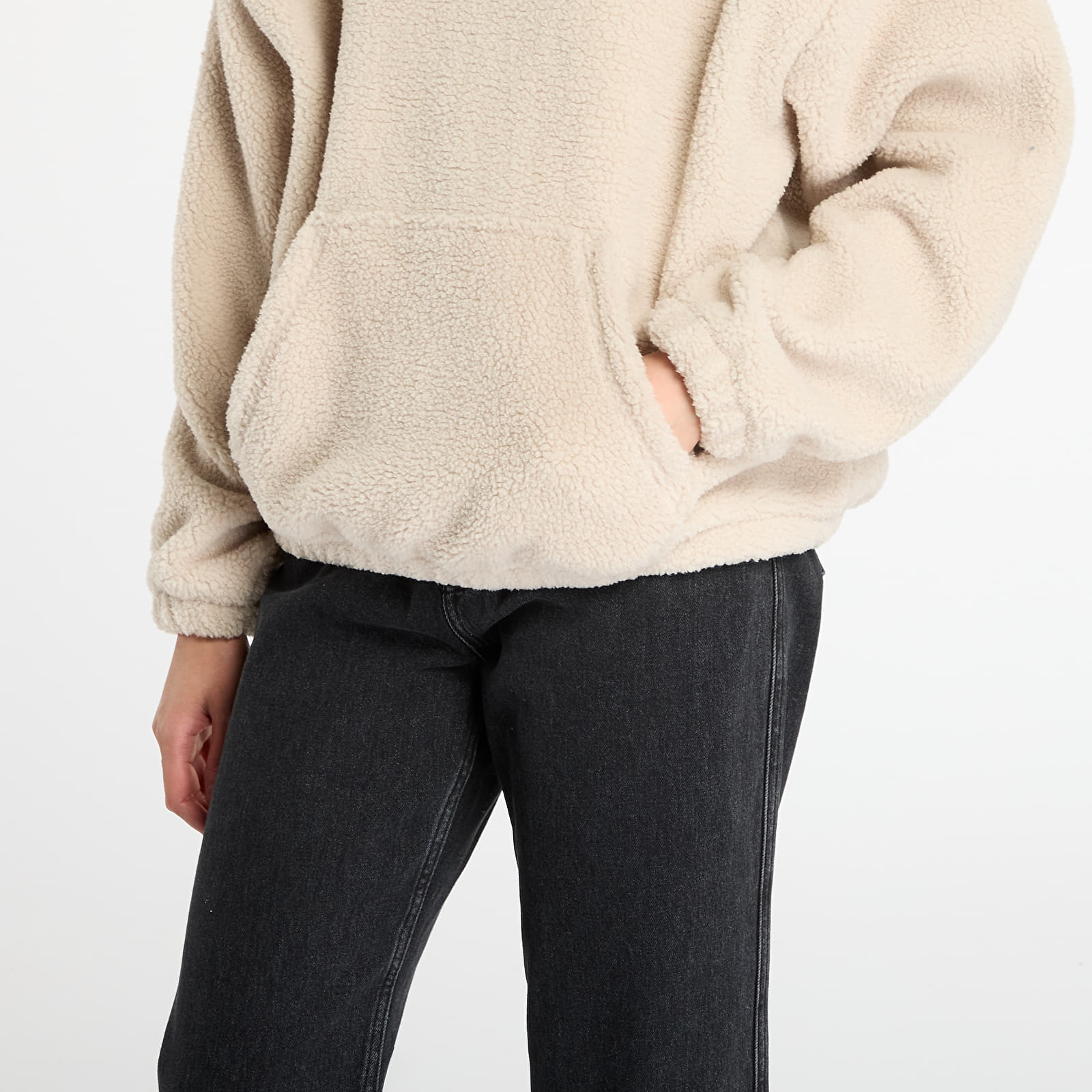 Суичърти adidas Essentials Teddy Hoodie Stone Khaki