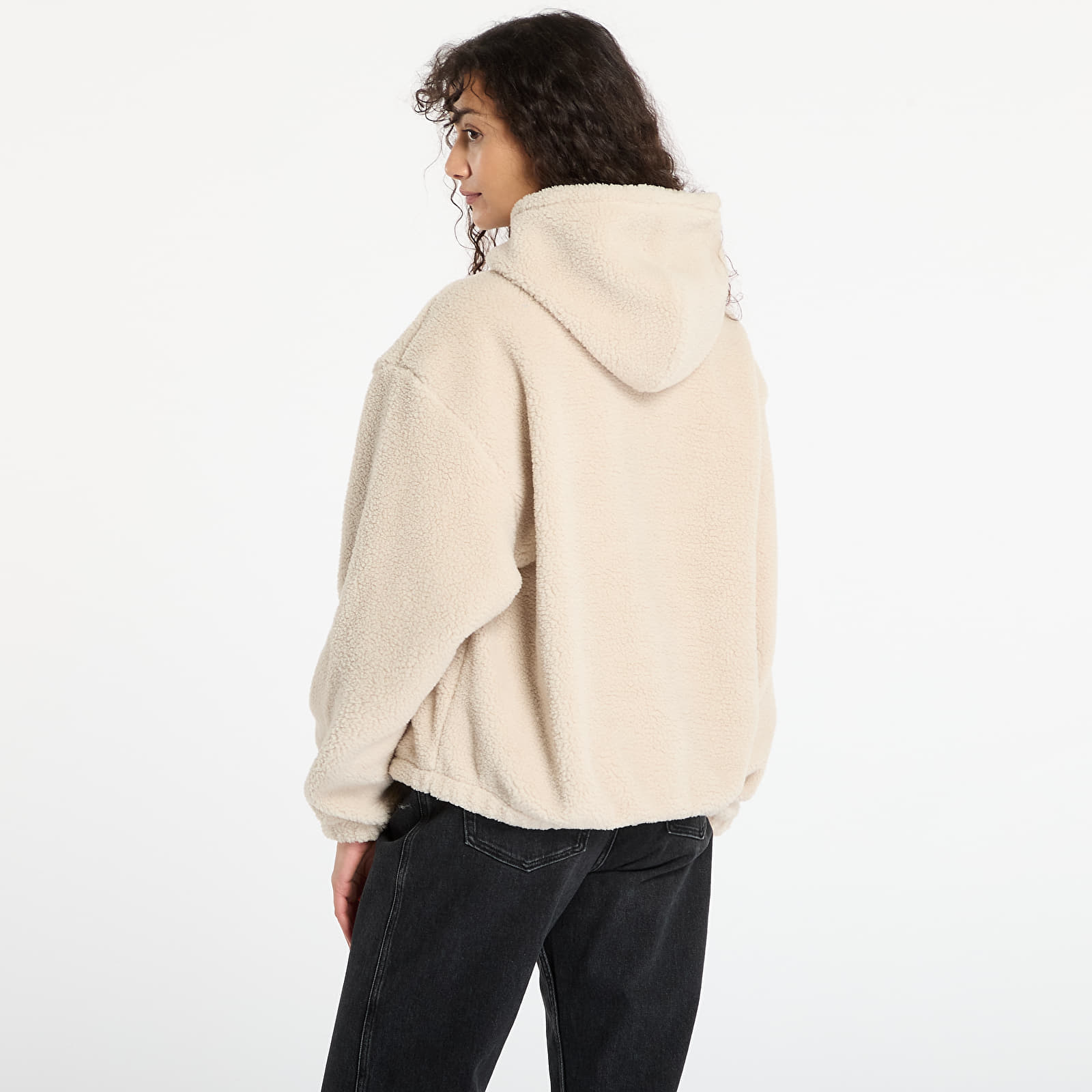 Суичърти adidas Essentials Teddy Hoodie Stone Khaki