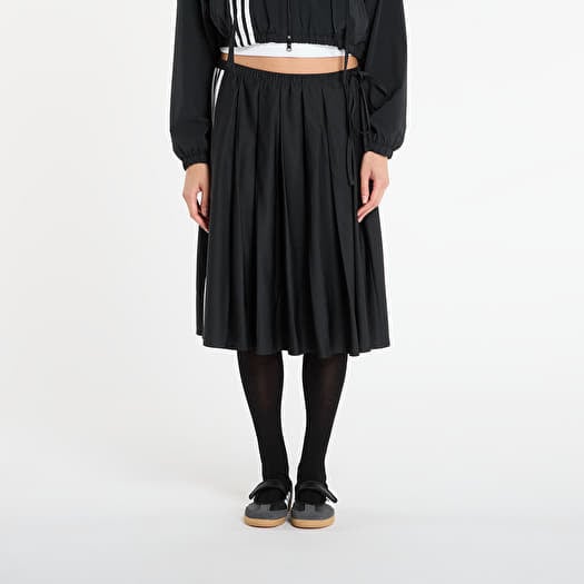 Seelik adidas Ribbon Pleated Maxi Skirt Black