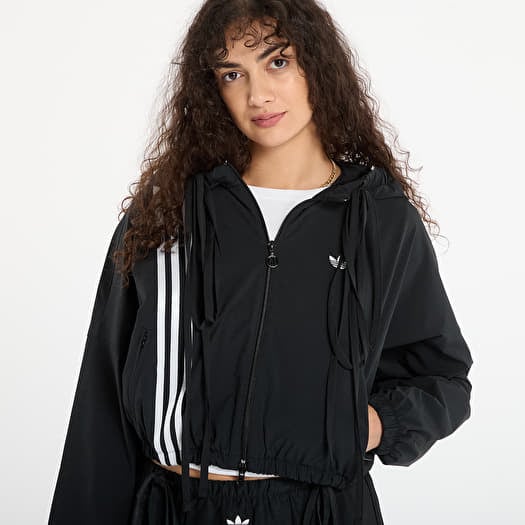 Women's jackets adidas Ribbon Off Placed 3-Stripes Tracktop Black