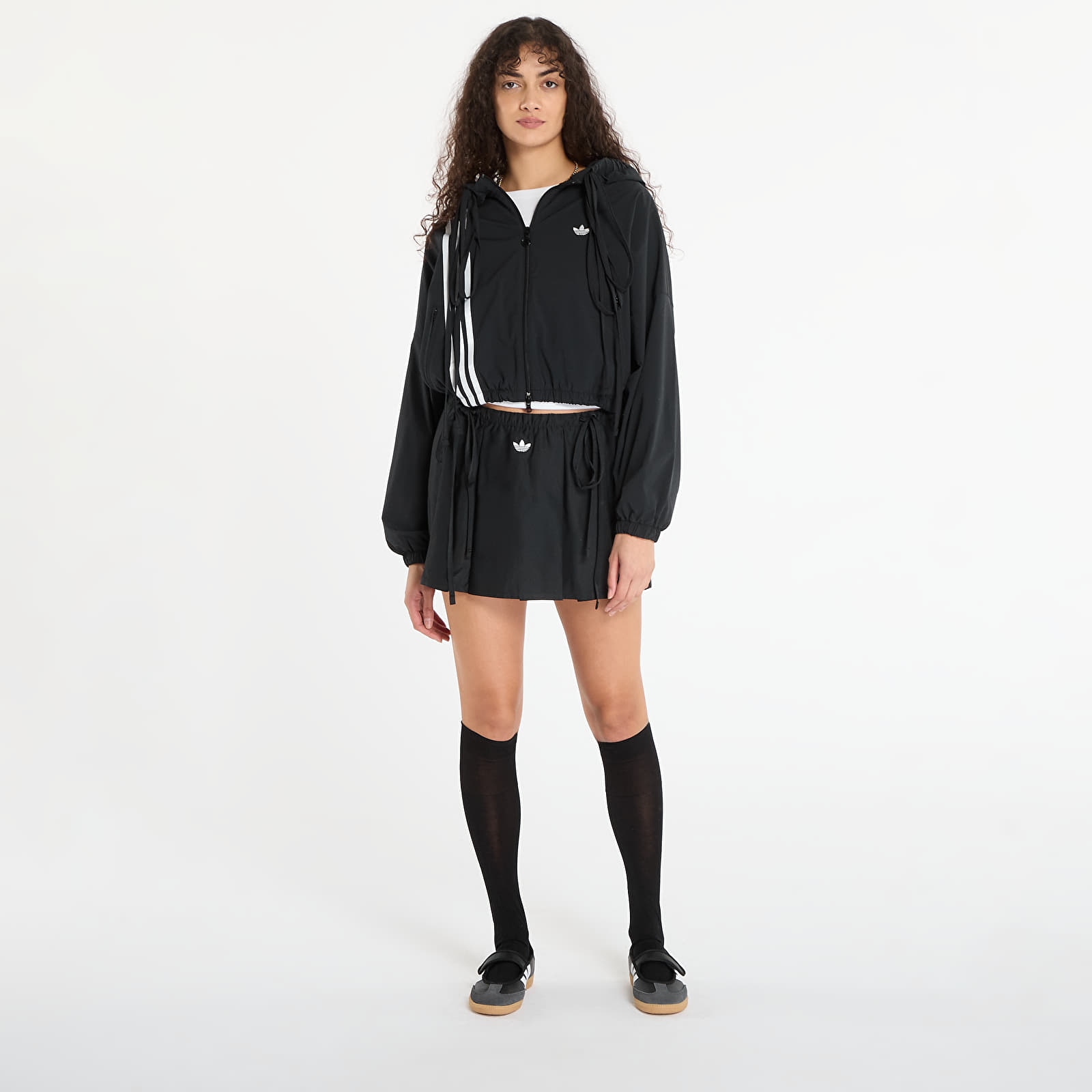 Naiste jakid adidas Ribbon Off Placed 3-Stripes Tracktop Black