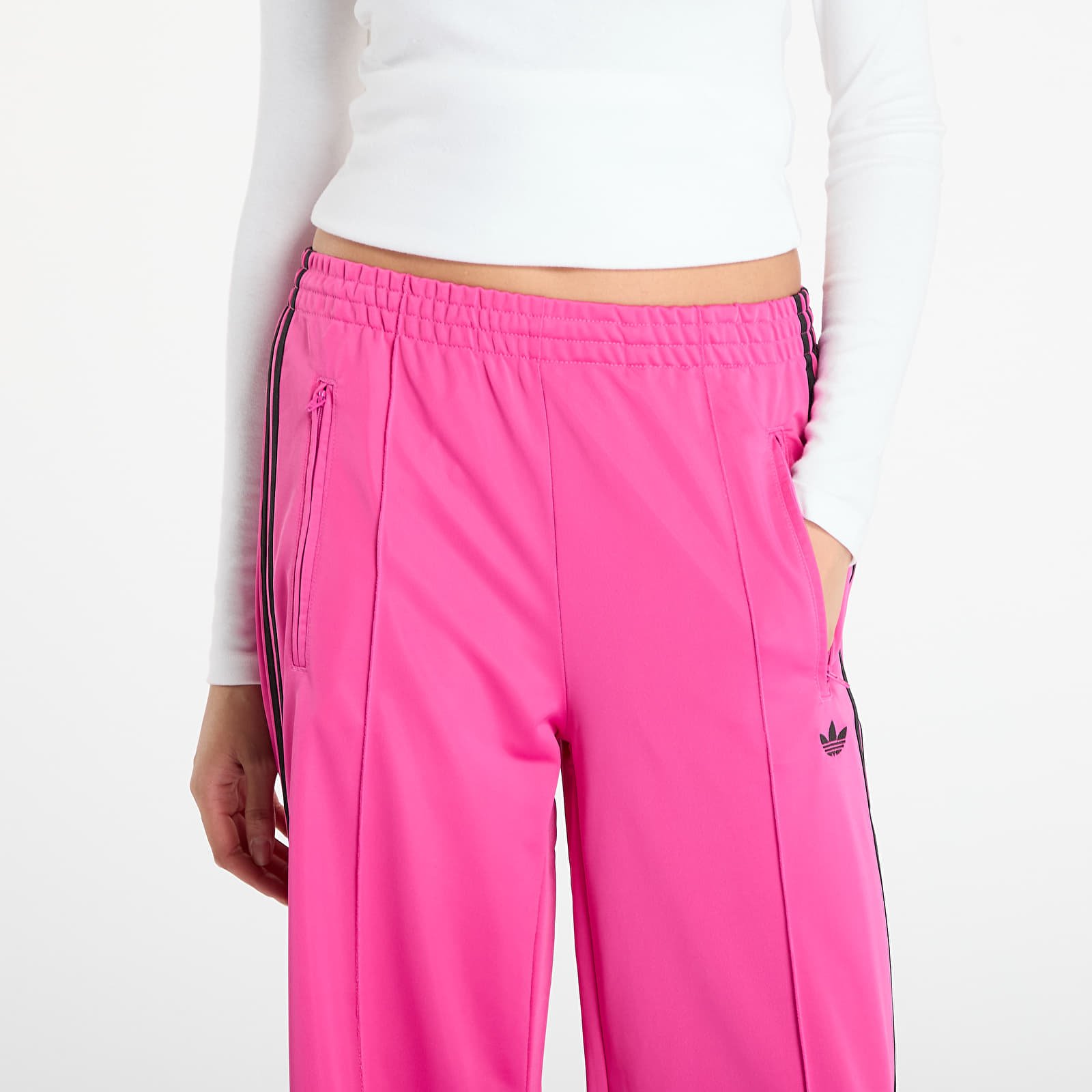 Дамски спортни панталони adidas Adicolor Classic Firebird Loose Track Tracksuit Bottoms Semi Lucid Fuchsia