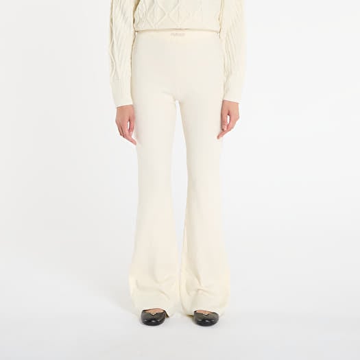 Träningsbyxor GUESS  Flaminia Ribbed Flare Pants Sw Cream