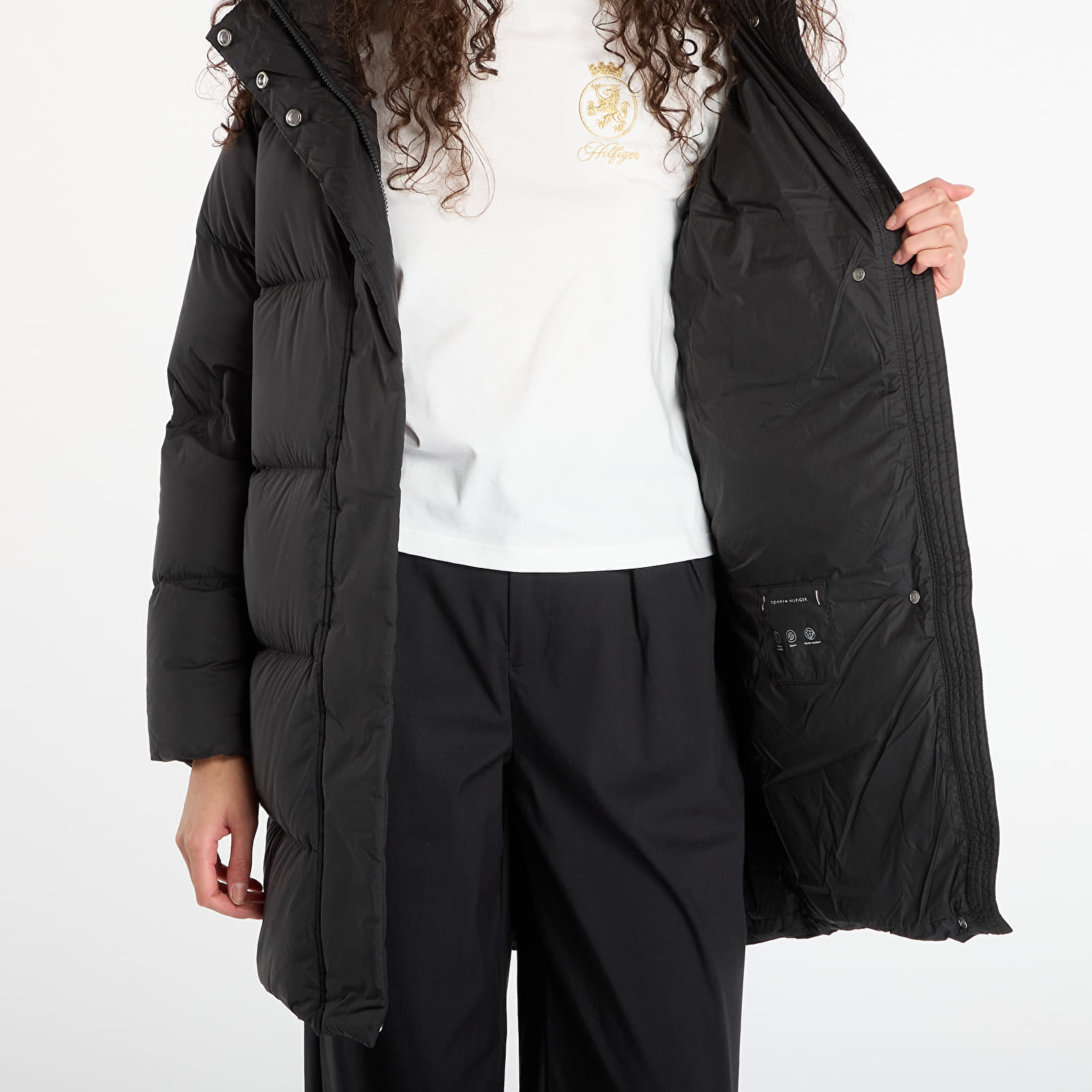 Naiste mantlid Tommy Hilfiger Modern Down Reg Coat Black