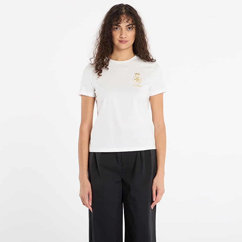 Tommy Hilfiger Gold Crest Reg Ss Tee White