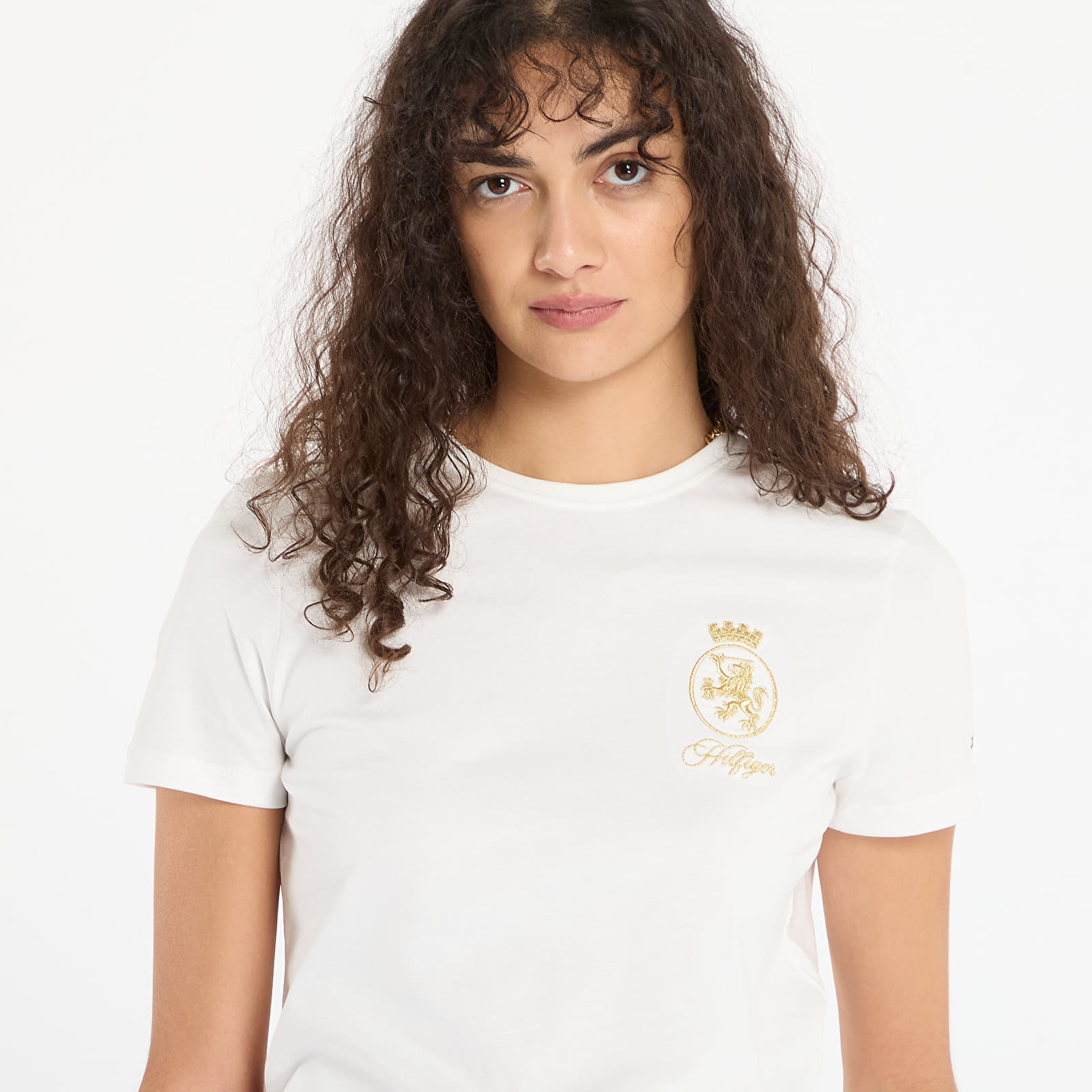 Тениски Tommy Hilfiger Gold Crest Reg Ss Tee White