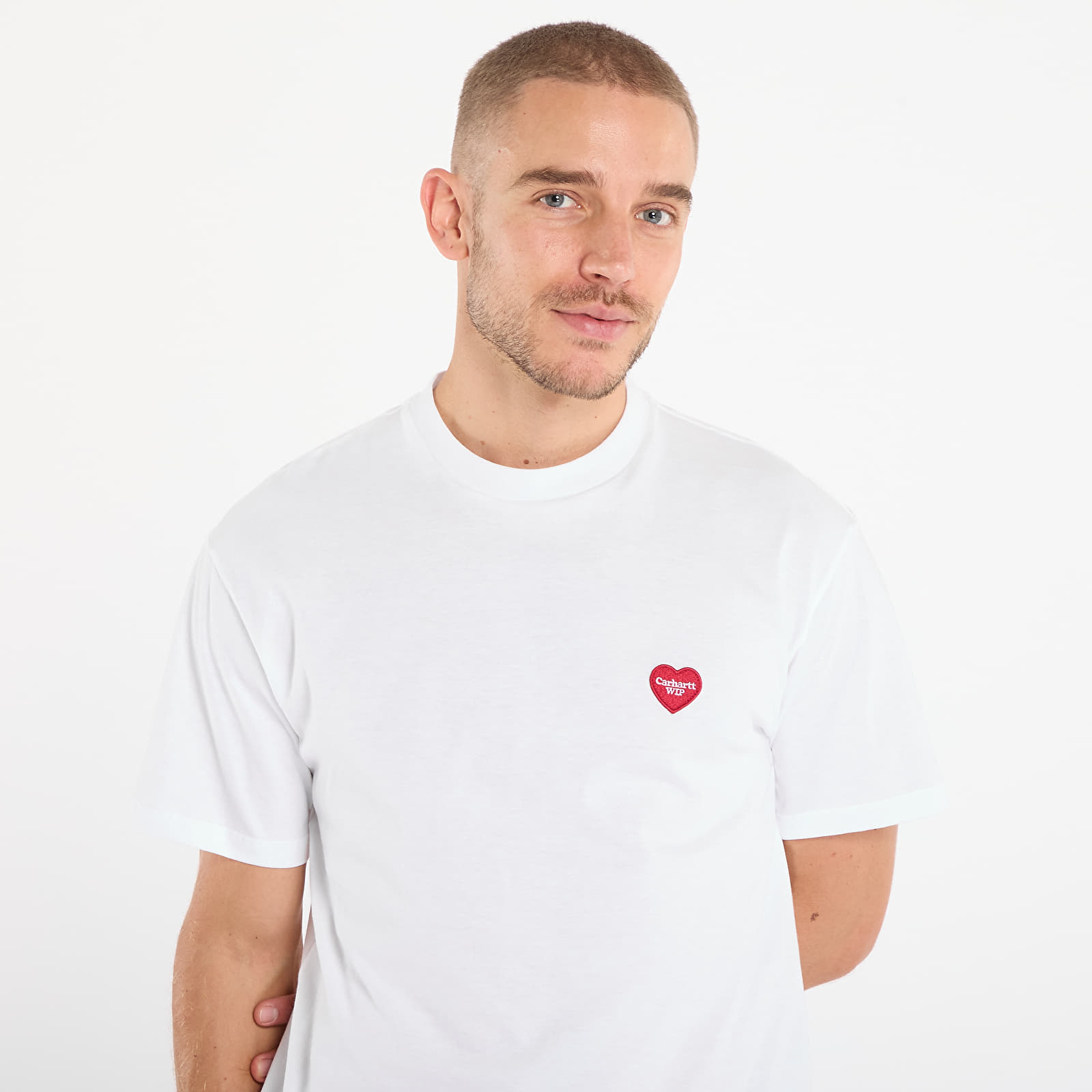 Marškinėliai Carhartt WIP W' S/S Heart Patch T-Shirt UNISEX White/ Red