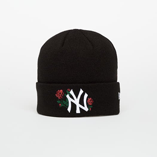 Hoed New Era Knit Medium Wmns MLB Sequin Rose Beanie New York Yankees Black