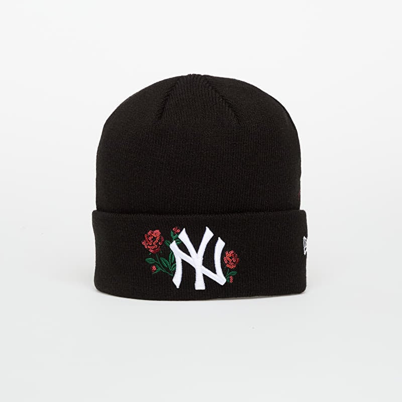 Czapka New Era Knit Medium Wmns MLB Sequin Rose New York Yankees Beanie Black