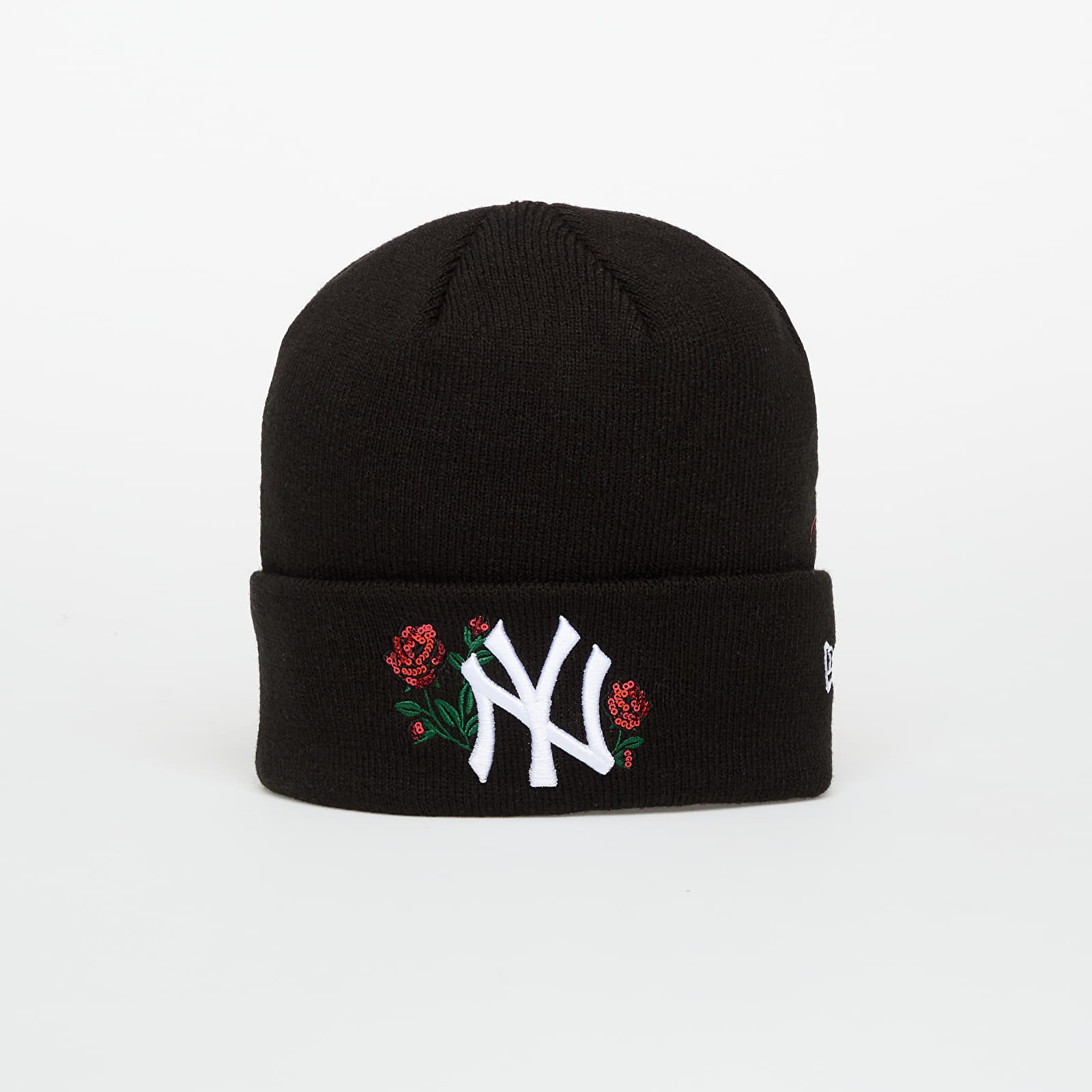 Pălării pentru bărbați New Era Knit Medium Wmns MLB Sequin Rose Beanie New York Yankees Black