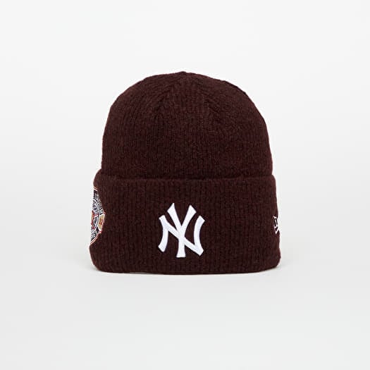 Hat New Era Knit Medium MLB Ws Beanie New York Yankees Frosted Burgundy/ White