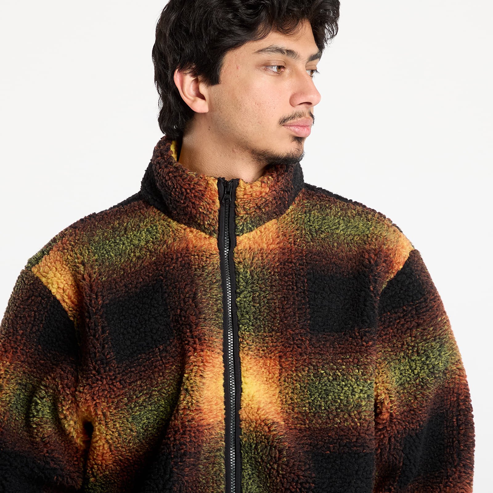 Moške jakne Vans Heights Sherpa Full Zip Black/ Herritage