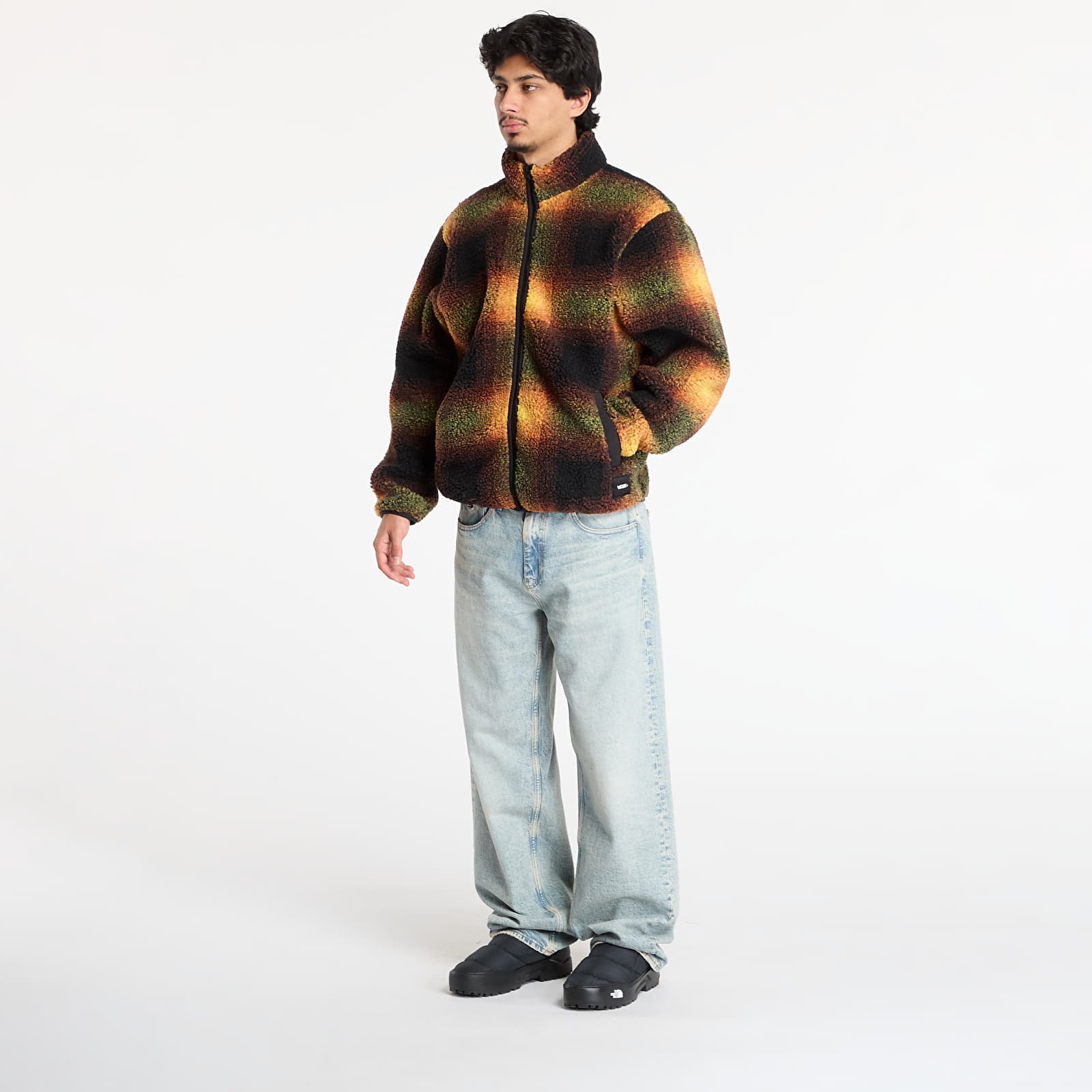 Moške jakne Vans Heights Sherpa Full Zip Black/ Herritage