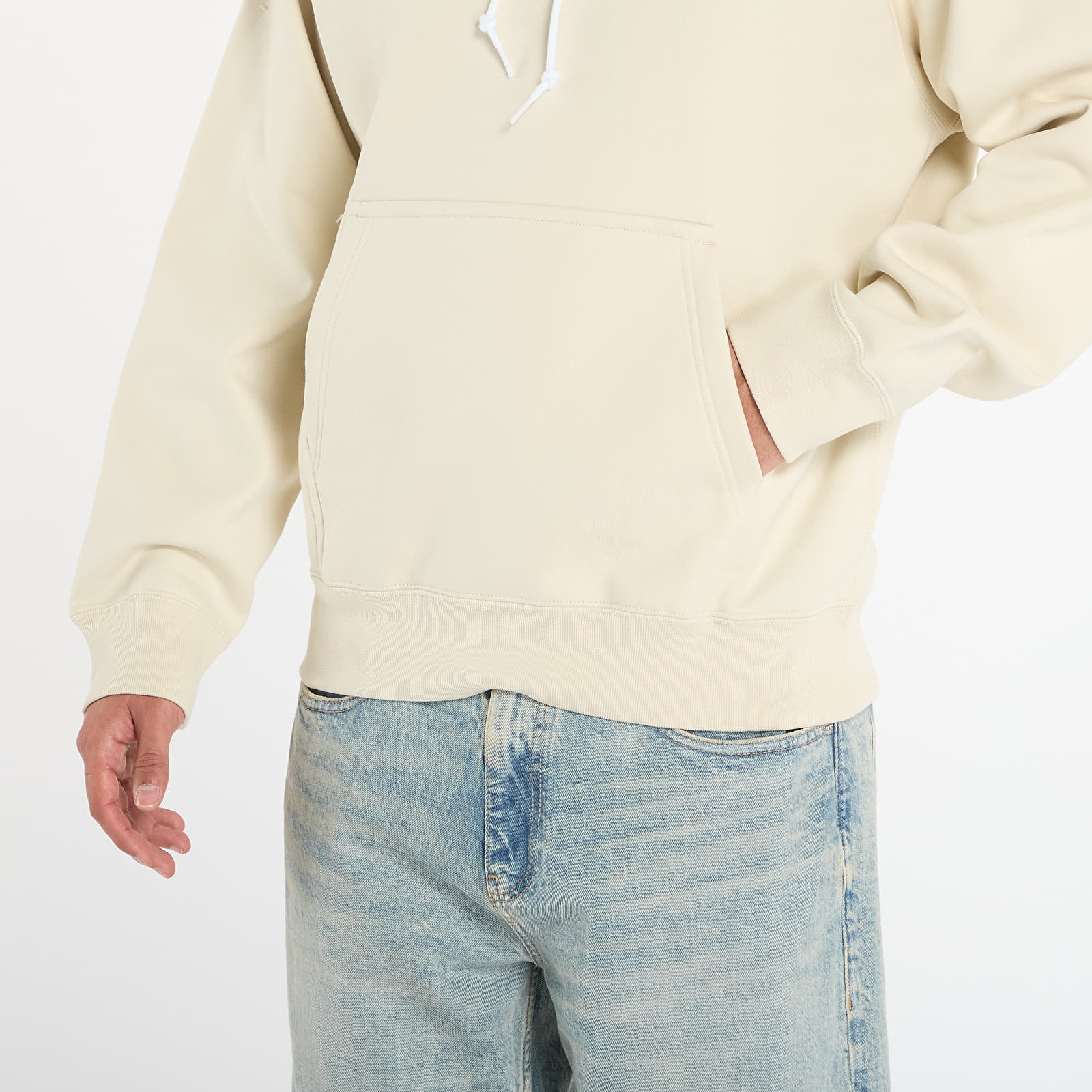 Mikiny Nike Solo Swoosh Men's Fleece Hoodie Lt Khaki