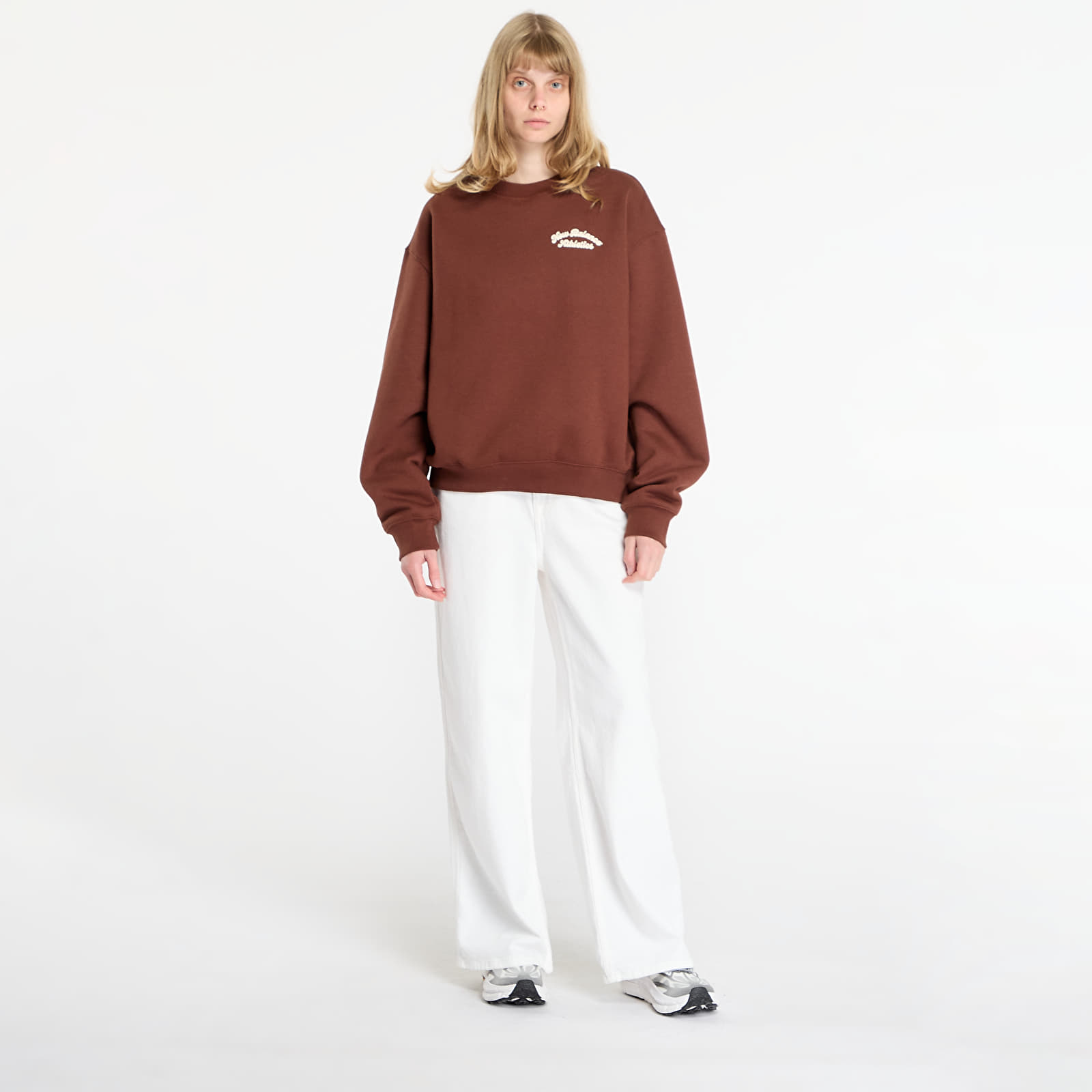 Sweatshirts für Frauen New Balance Linear Heritage Fleece Crew Rich Oak
