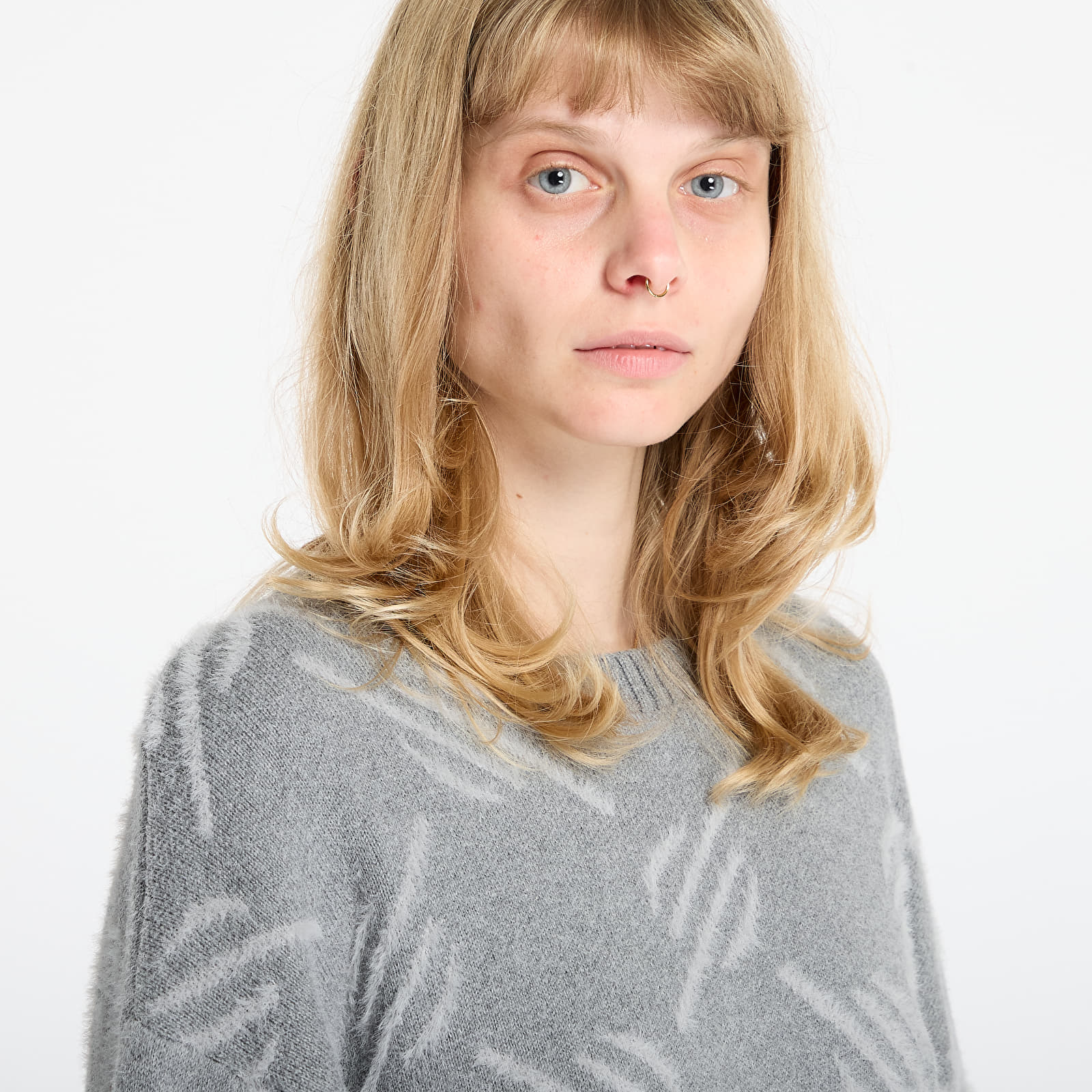 Pulls femme Daily Paper Tevin Monogram Knit Sweater Grey
