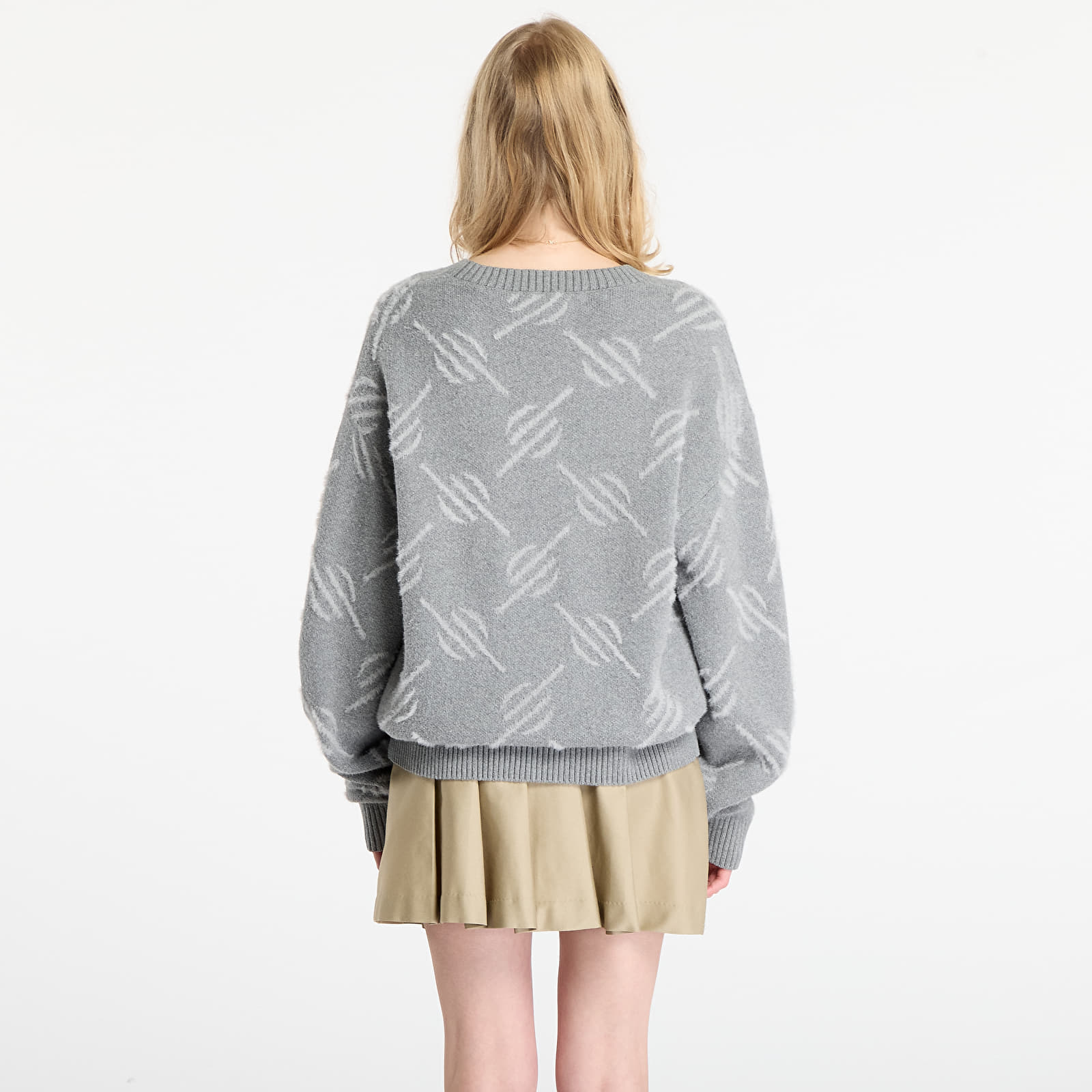 Pulls femme Daily Paper Tevin Monogram Knit Sweater Grey