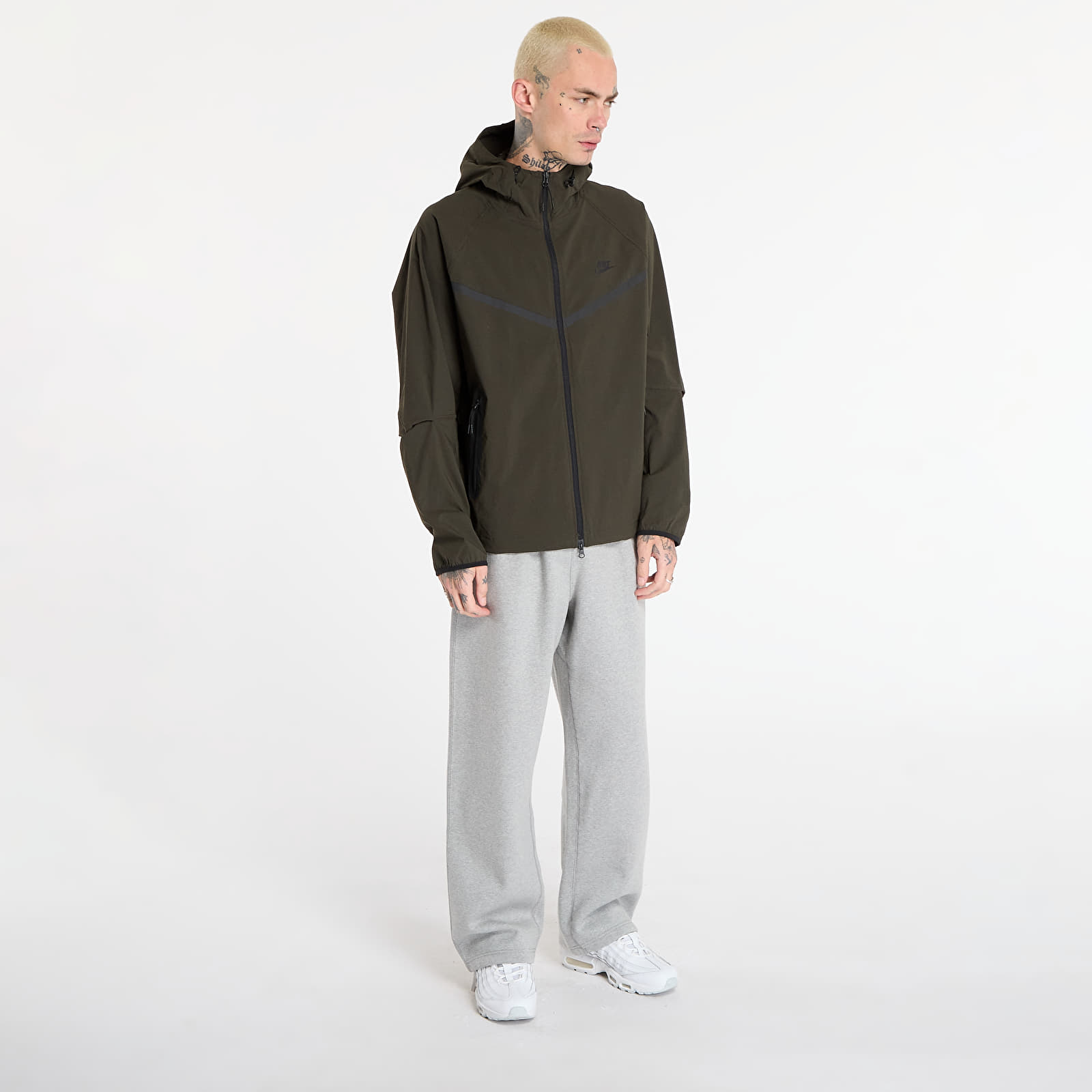 Herrenjacken Nike Tech Men's Woven Jacket Sequoia/ Sequoia/ Black