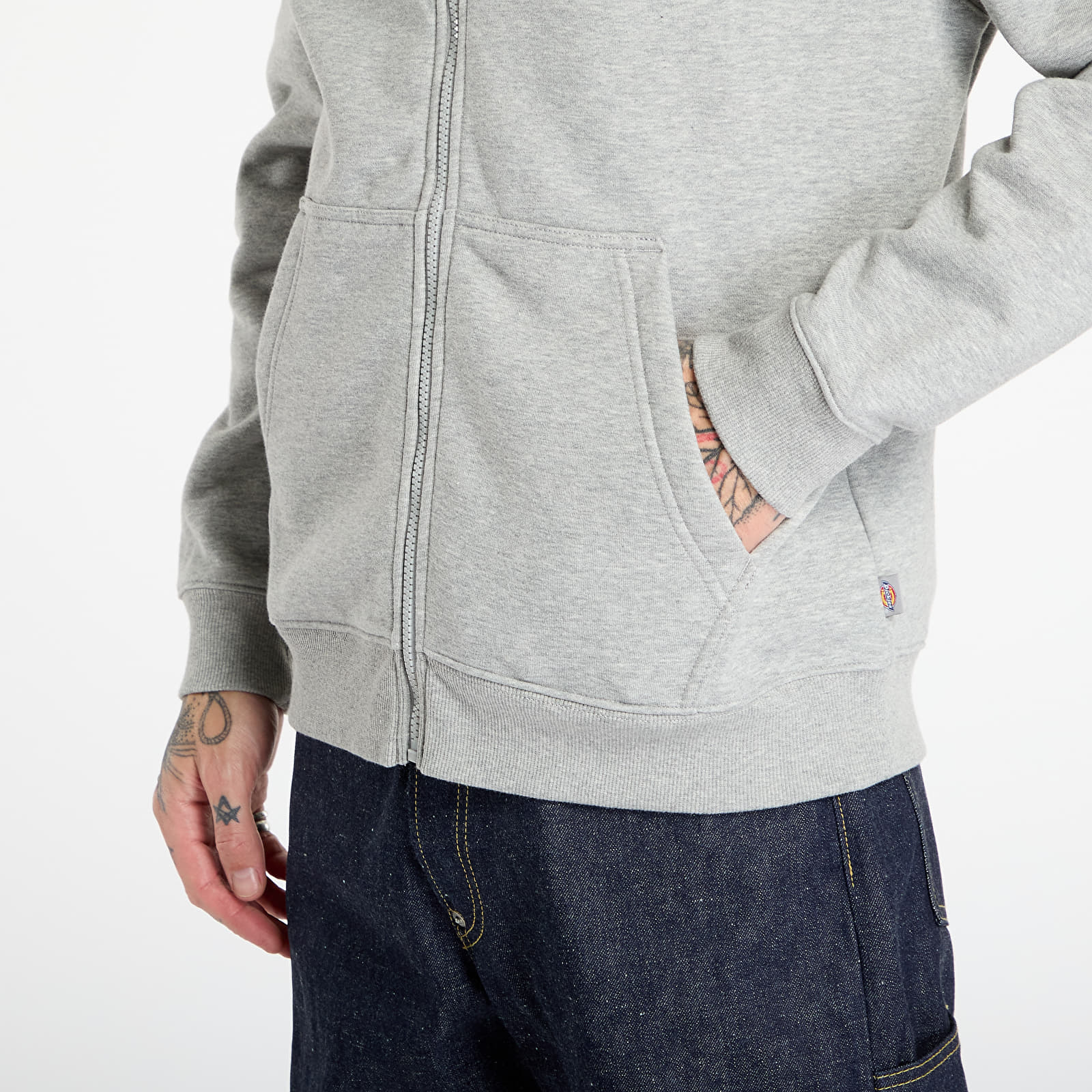 Herren-Sweatshirts Dickies Oakport Zip Hoodie Heather Grey