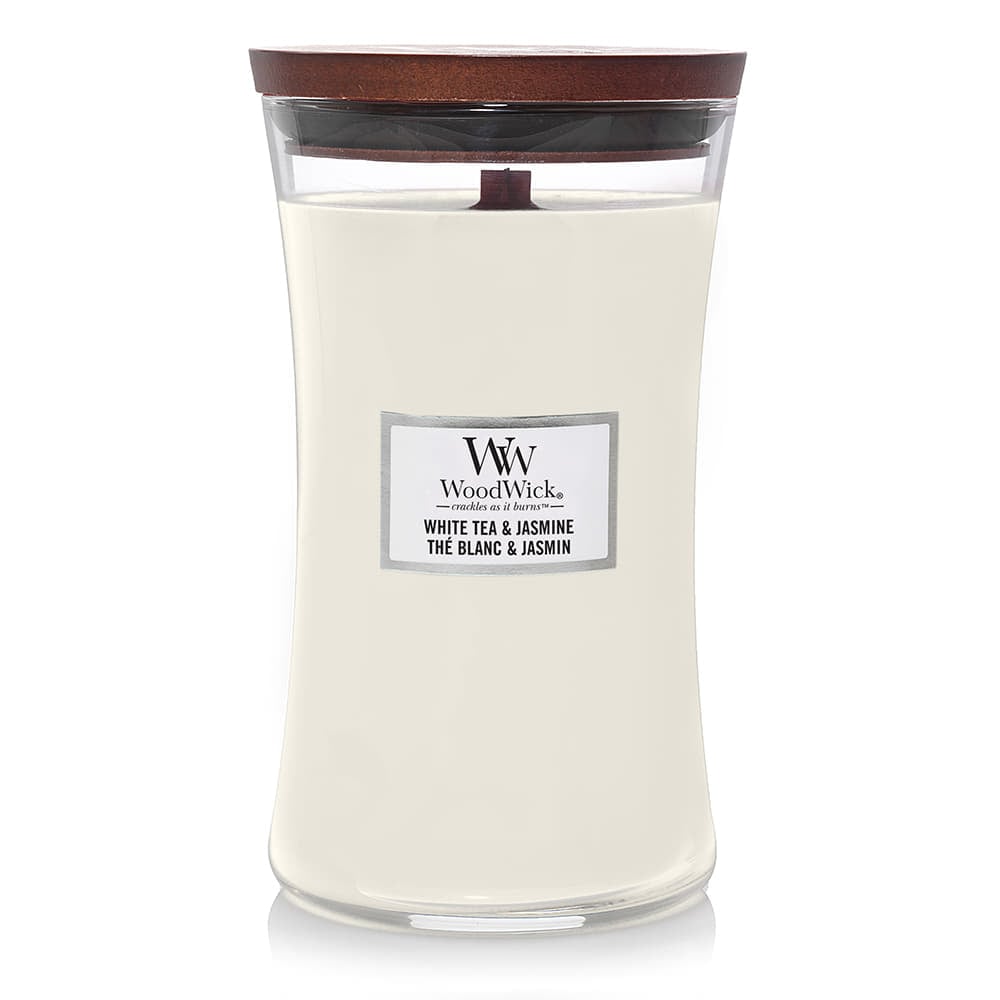 andere Accessoires Woodwick Large Hourglass Candle White Tea & Jasmine