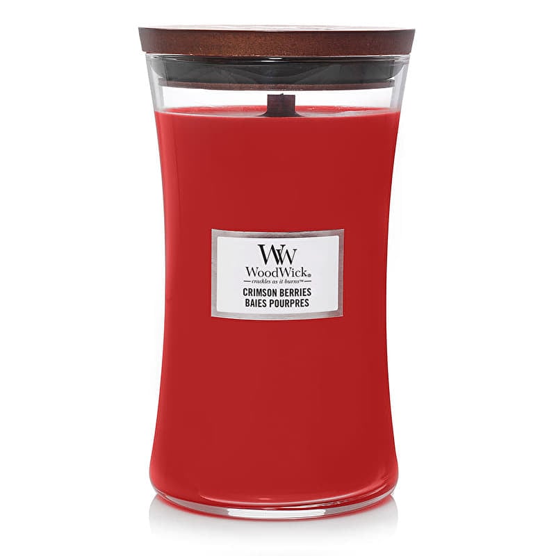 Woodwick Large Hourglass Candle Crimson Berries