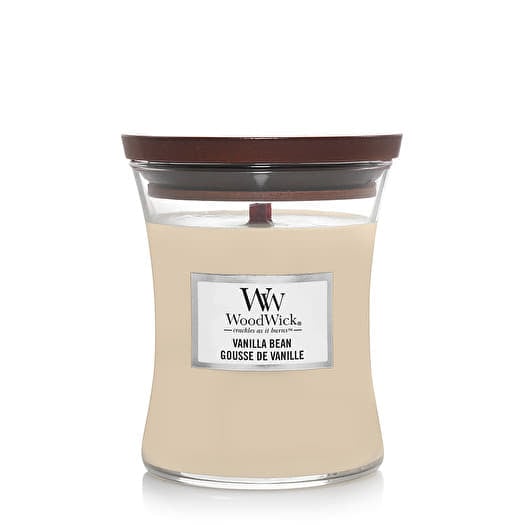 Woodwick Medium Hourglass Candle Vanilla Bean