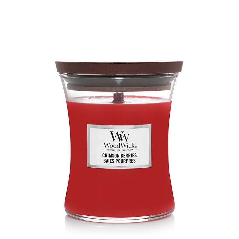 Woodwick Medium Hourglass Candle Crimson Berries