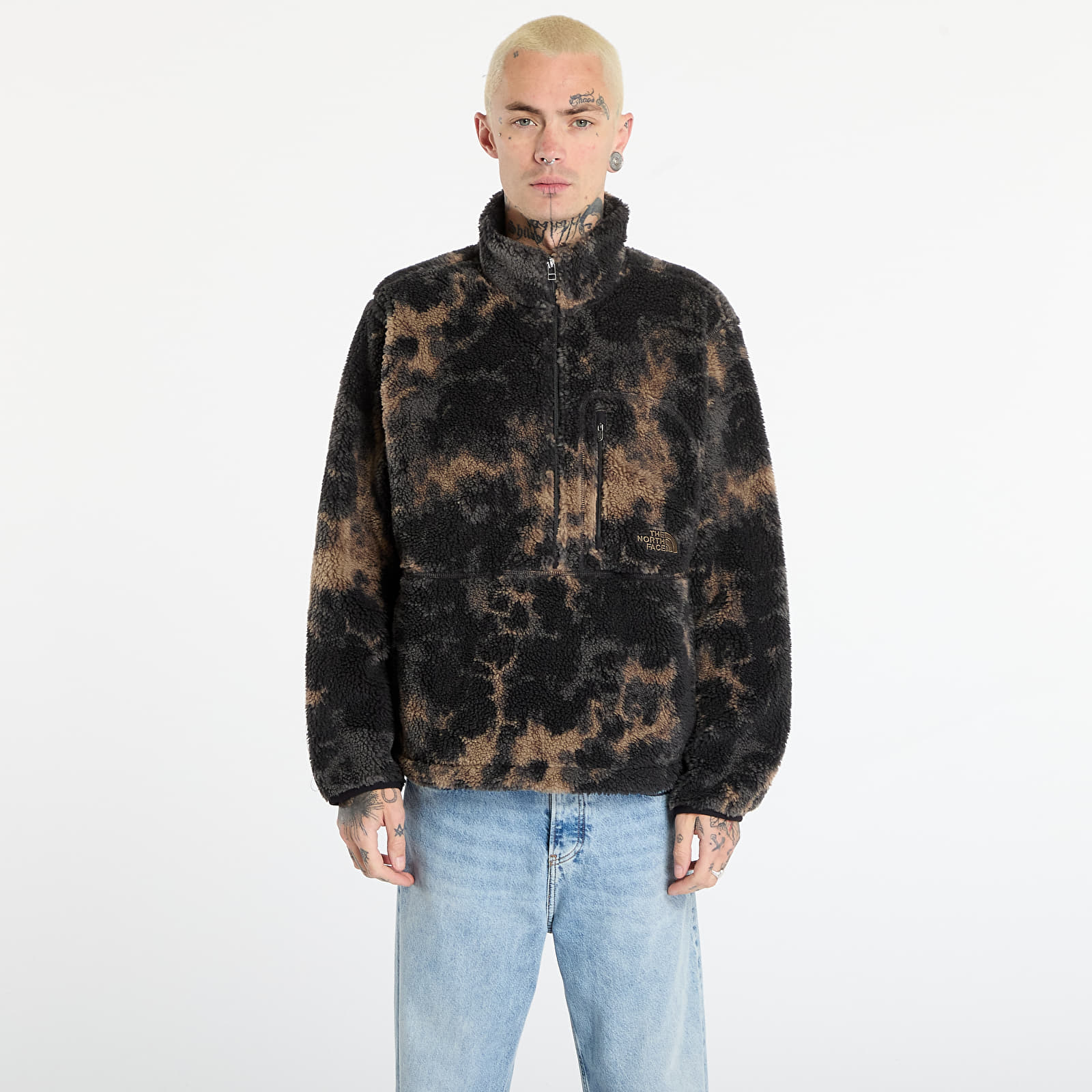 Moški hoodiji The North Face Extreme Pile Printed Pullover Fleece TNF Black Light Refract