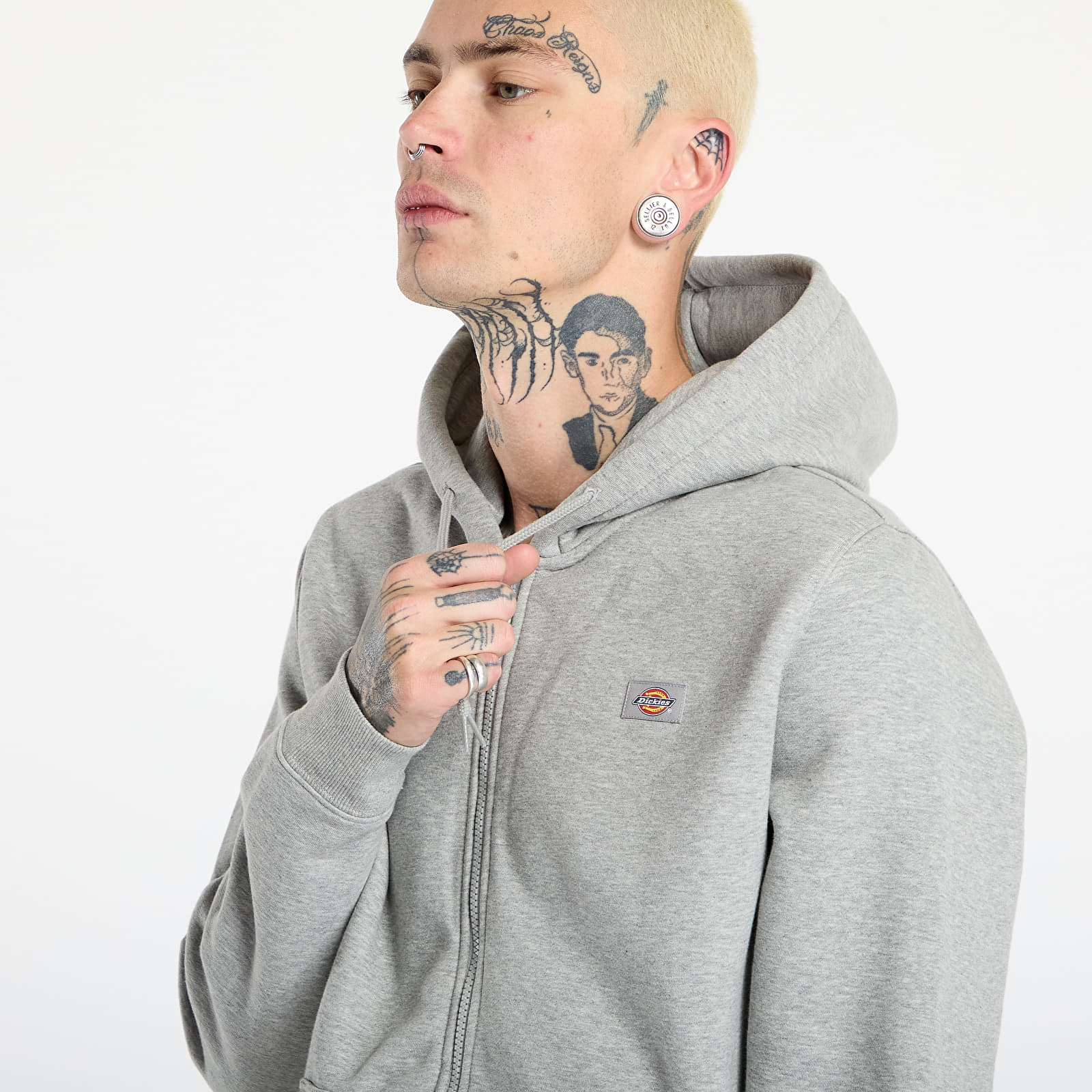 Sweatshirts til mænd Dickies Oakport Zip Hoodie Heather Grey