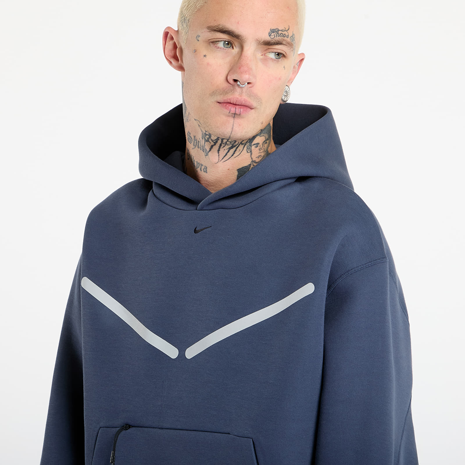 Hanorace pentru bărbați Nike Tech Men's Pullover Hoodie with Reflective Accents Thunder Blue/ Black