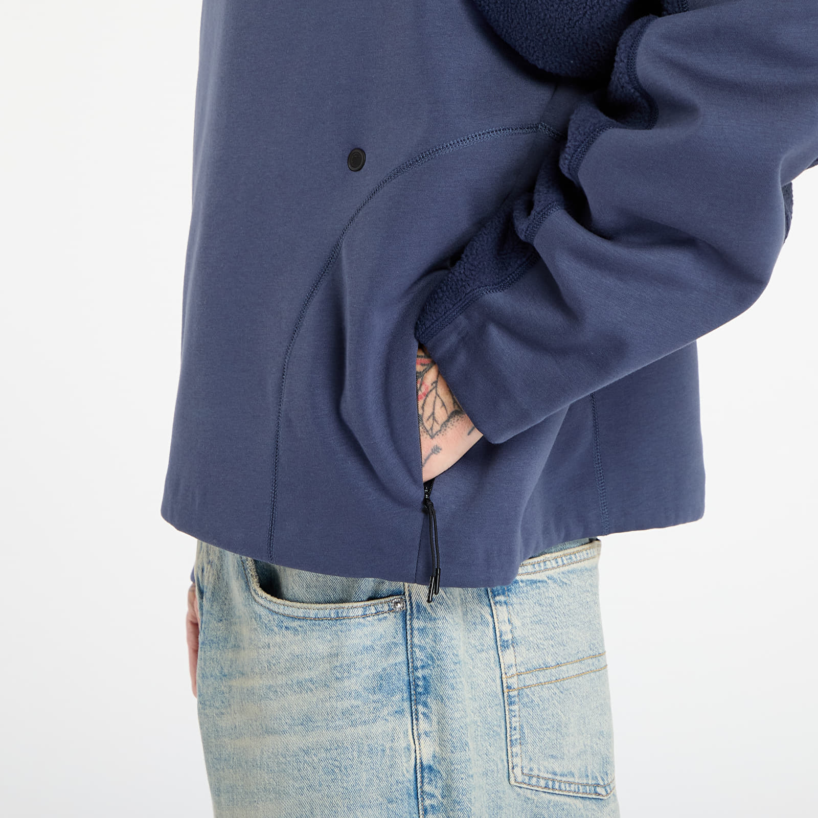 Hanorace pentru bărbați Nike Tech Boreas Men's Oversized Hoodie Thunder Blue/ Obsidian/ Black