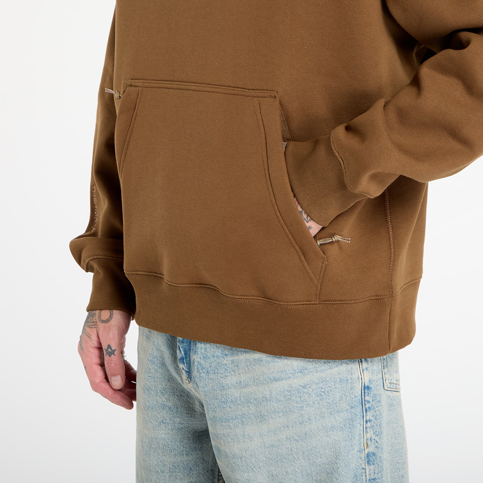 Men's sweatshirts Nike ACG "Tuff Fleece" Pullover Hoodie Mosswood Brown/ Lt Khaki/ Summit White