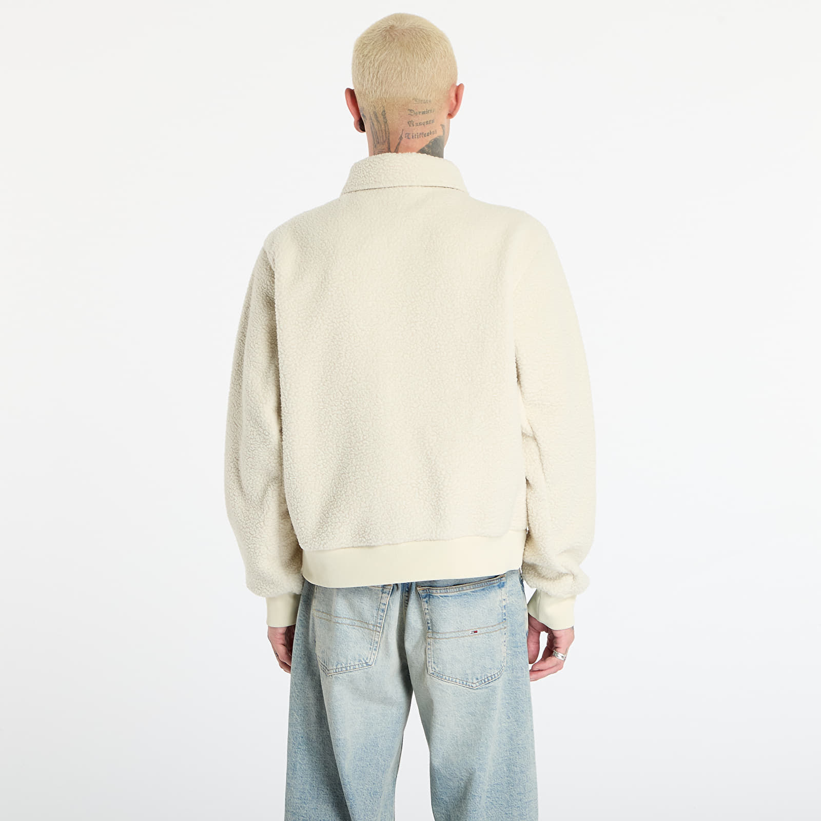 Kurtki Nike Sportswear Club Men's High-Pile Fleece Coaches Jacket Lt Khaki/ White