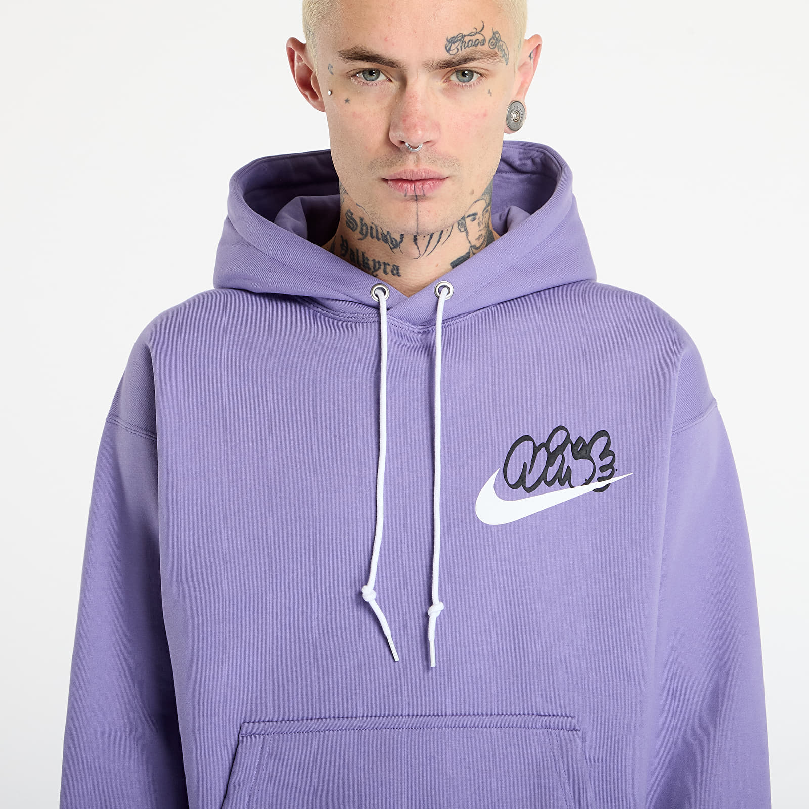 Bluzy Nike Solo Swoosh Men's Fleece Hoodie Dusty Amethyst