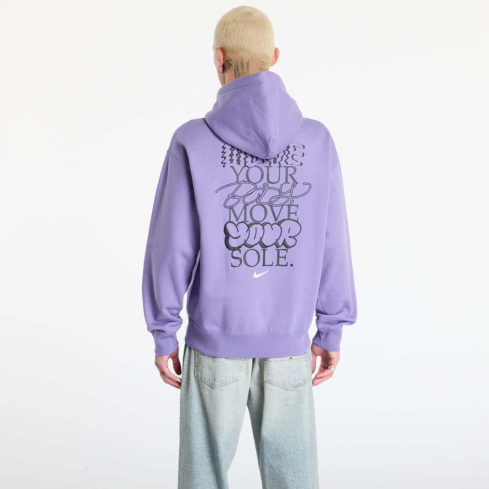 Bluzy Nike Solo Swoosh Men's Fleece Hoodie Dusty Amethyst