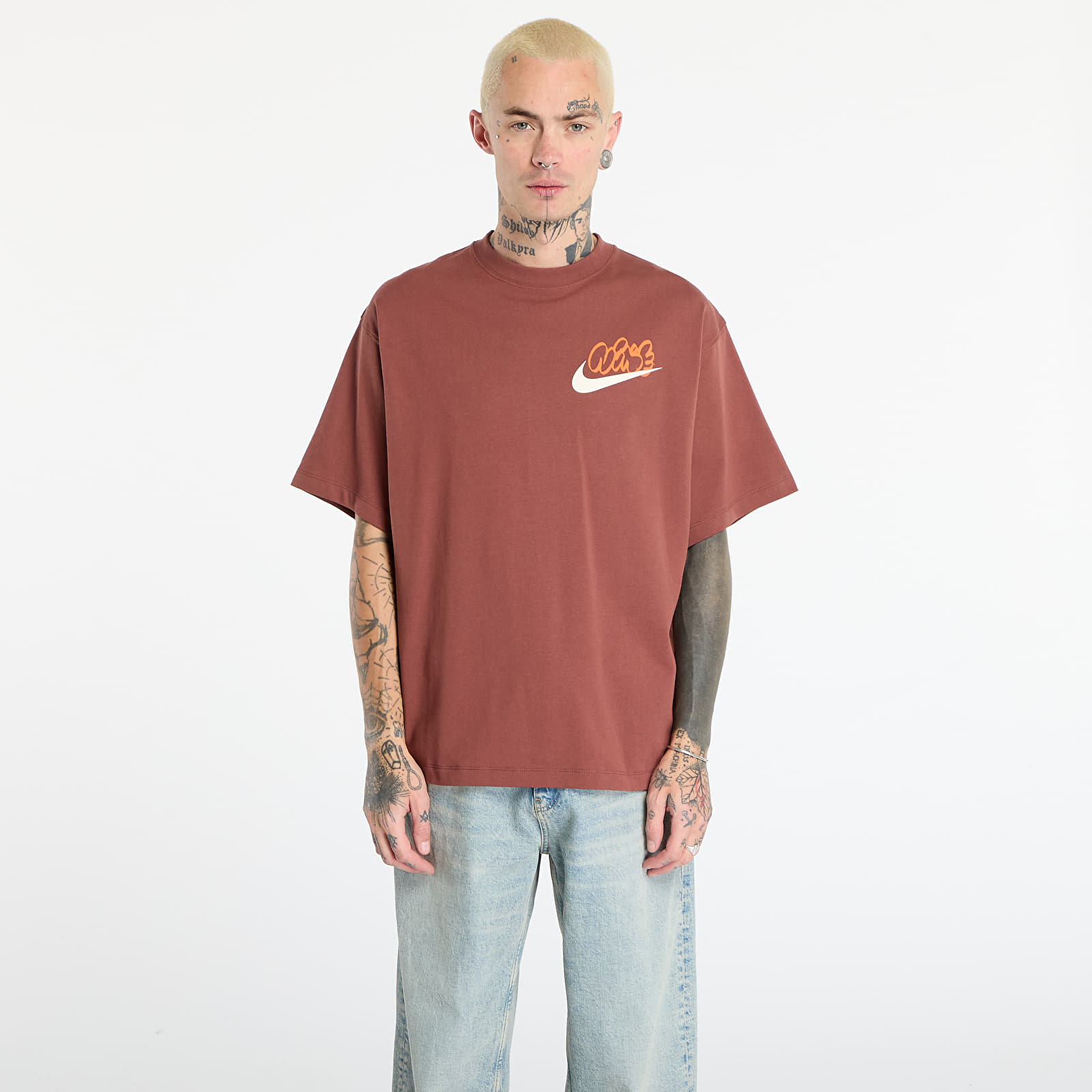 Koszulki Nike Solo Swoosh Men's T-Shirt Red Sepia