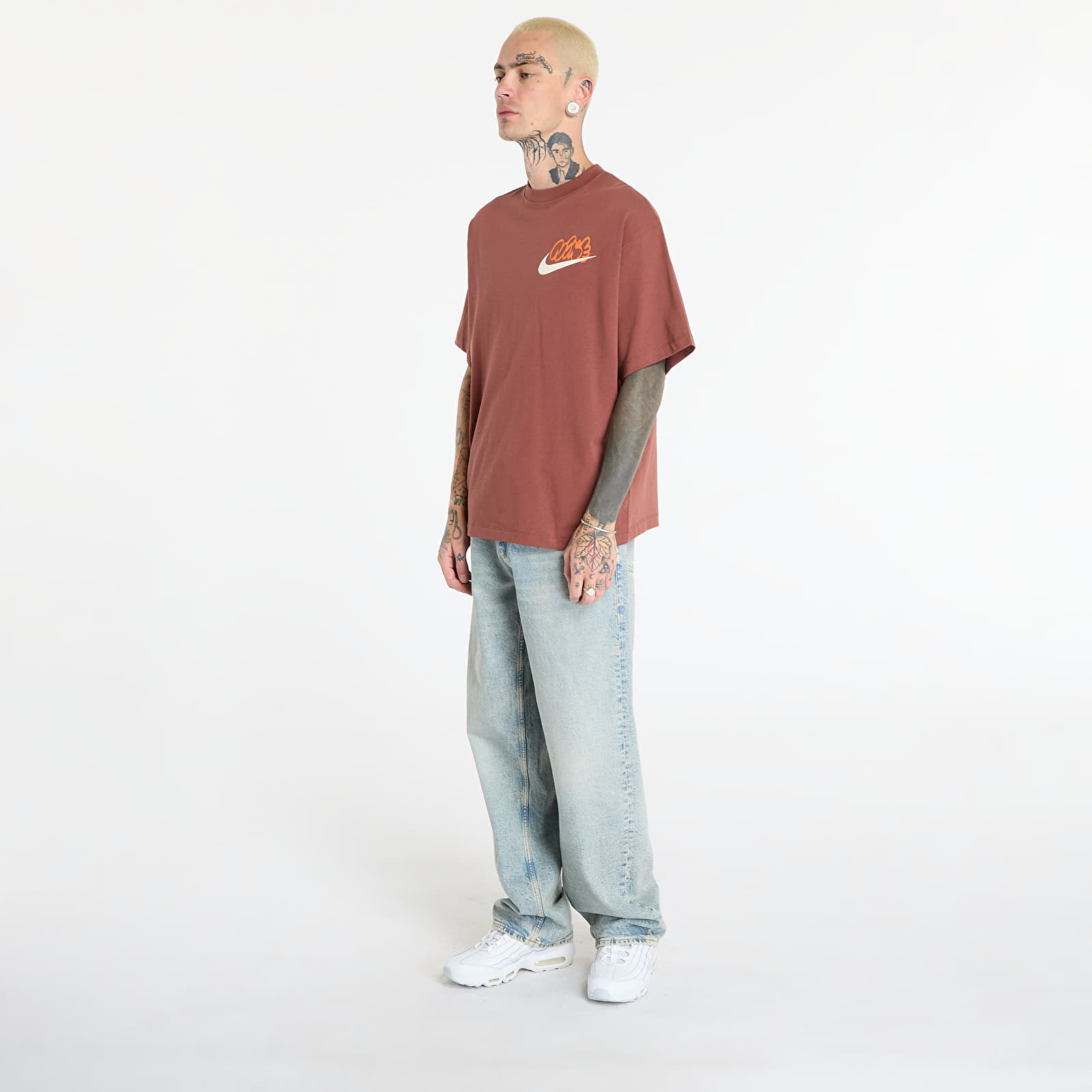 Koszulki Nike Solo Swoosh Men's T-Shirt Red Sepia
