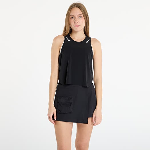 Nike AeroSwift Women's Dri-FIT ADV Cropped Running Tank Top Black/ White