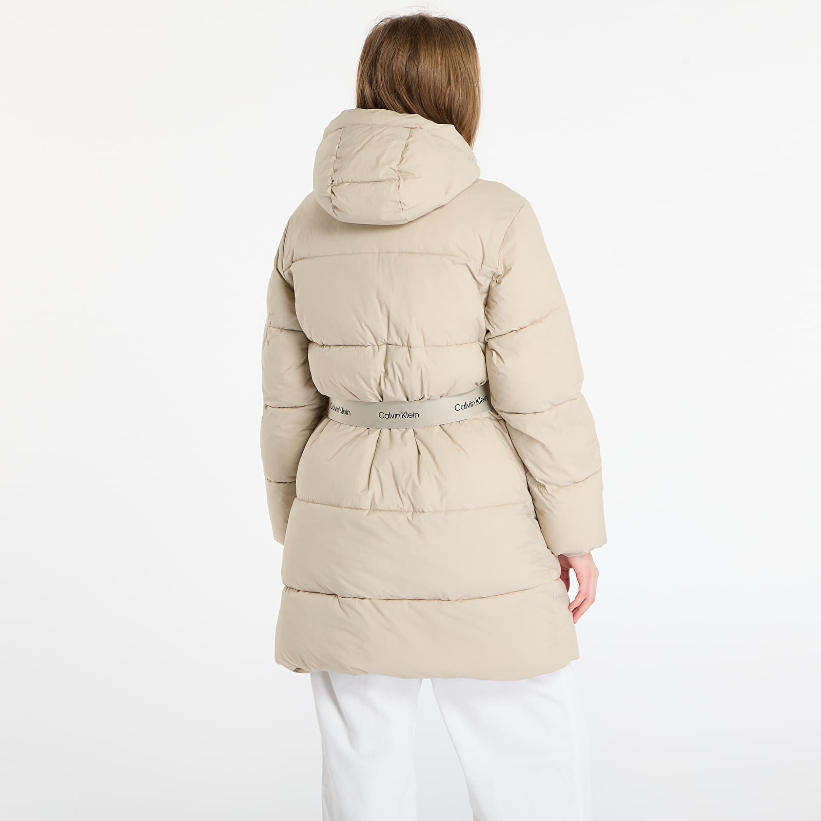 Naiste jakid Calvin Klein Jeans Belted Midweight Coat Brown